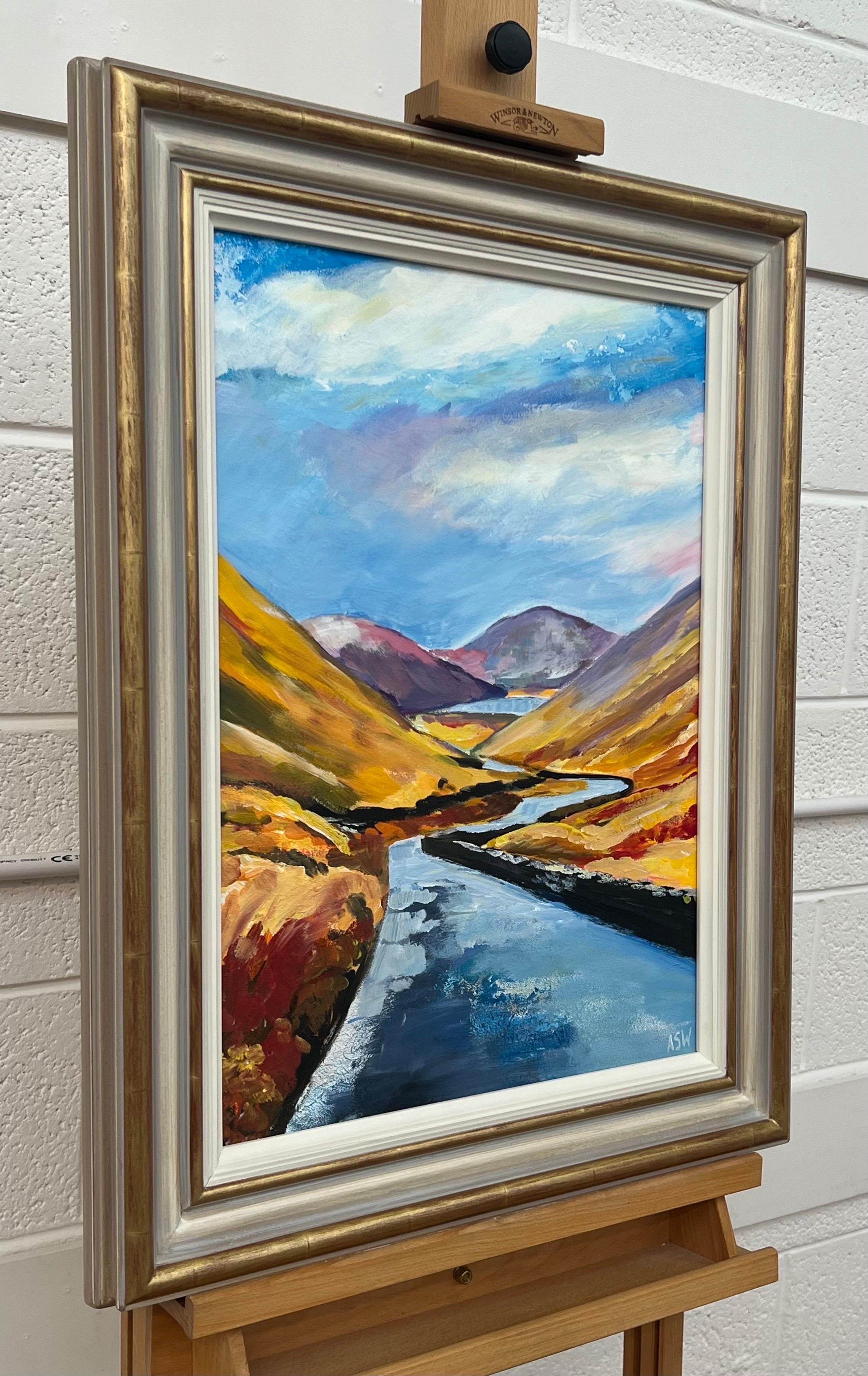 A Memory of Kirkstone Pass Mountain Landscape in the Lake District of England - Contemporary Painting by Angela Wakefield