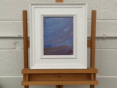 Paysage de plage abstrait, huile sur toile, artiste britannique contemporain