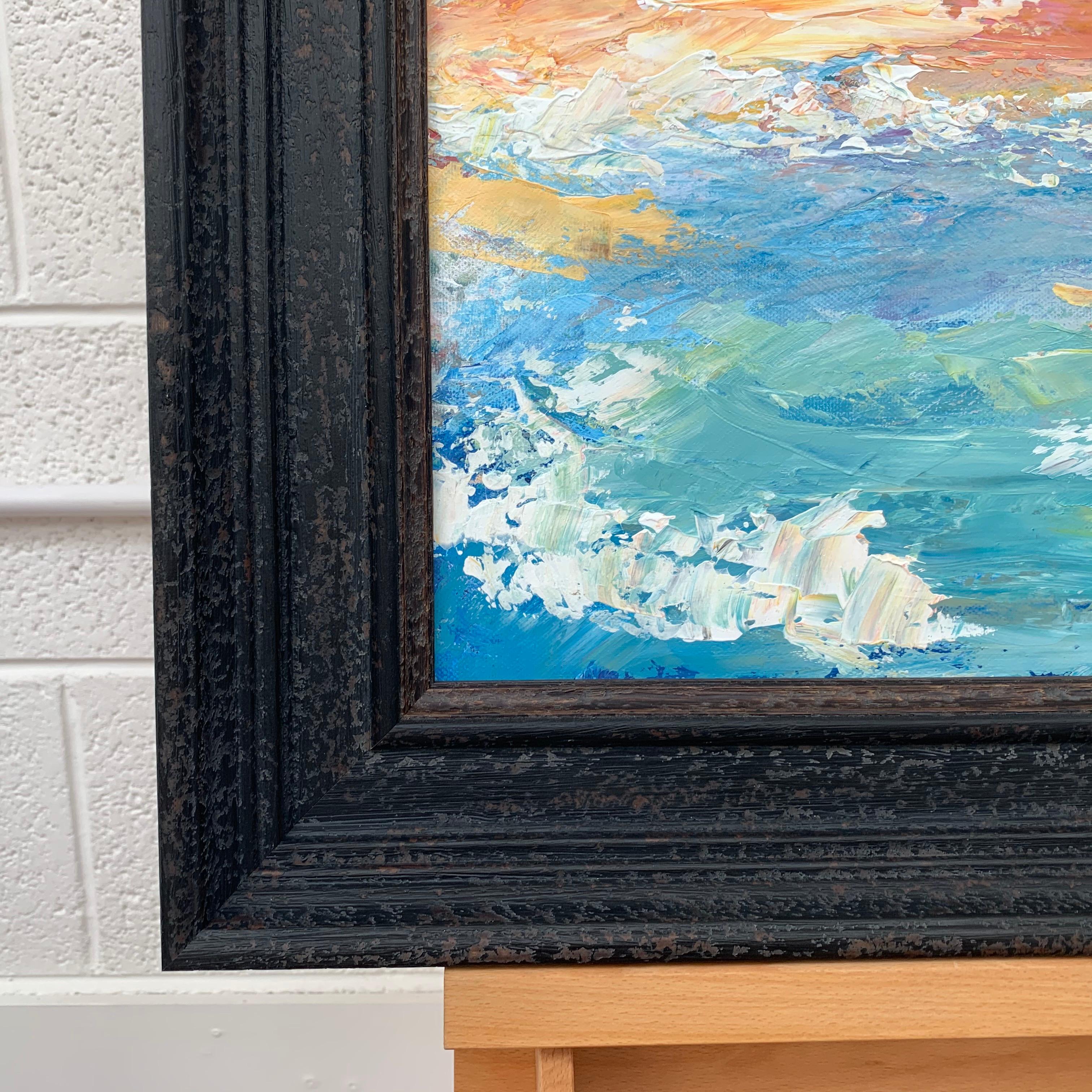 Paesaggio astratto di spiaggia e mare con colori chiari dell'artista britannica contemporanea Angela Wakefield

L'arte misura 20 x 20 pollici
La cornice misura 26 x 26 pollici

Angela Wakefield è stata due volte sulla copertina di 