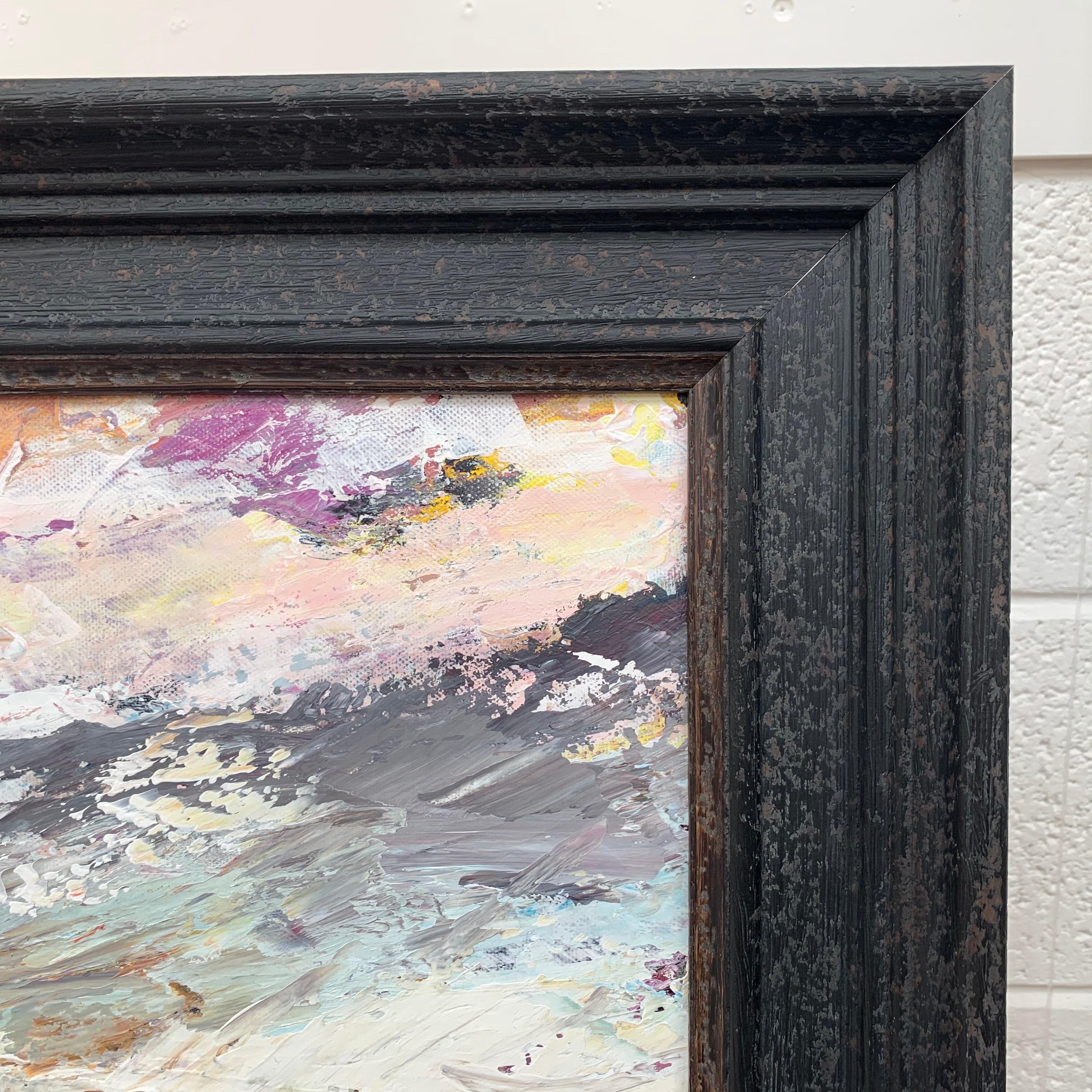 Spiaggia astratta Paesaggio marino Colori chiari di un artista britannico contemporaneo in vendita 2
