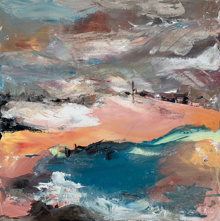 Angela Wakefield Abstract English Moorland Landscape Earthy Colours