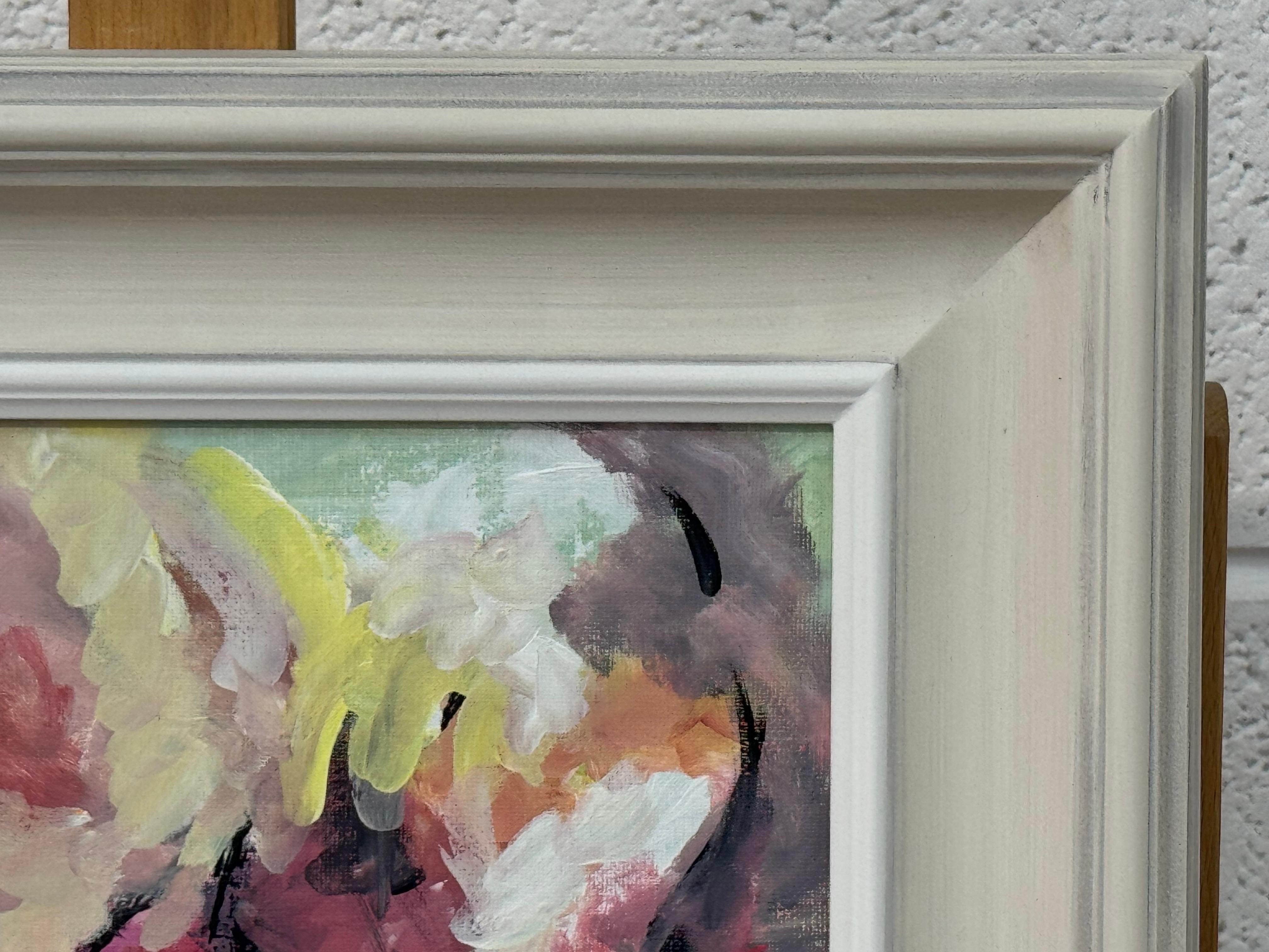 Espressionismo astratto con il rosso, il bianco e il nero dell'artista britannico contemporaneo in vendita 5