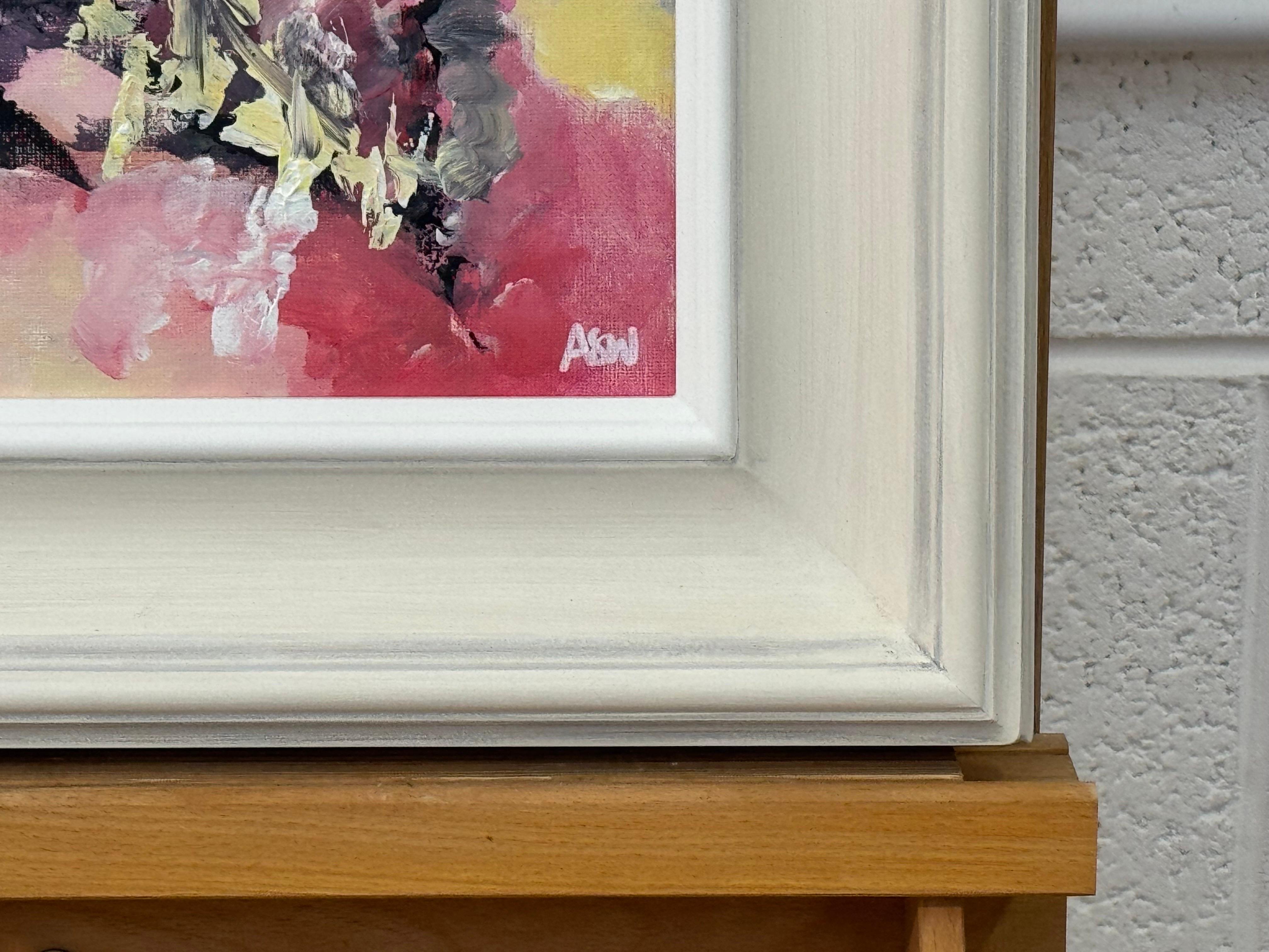 Espressionismo astratto con il rosso, il bianco e il nero dell'artista britannico contemporaneo in vendita 1
