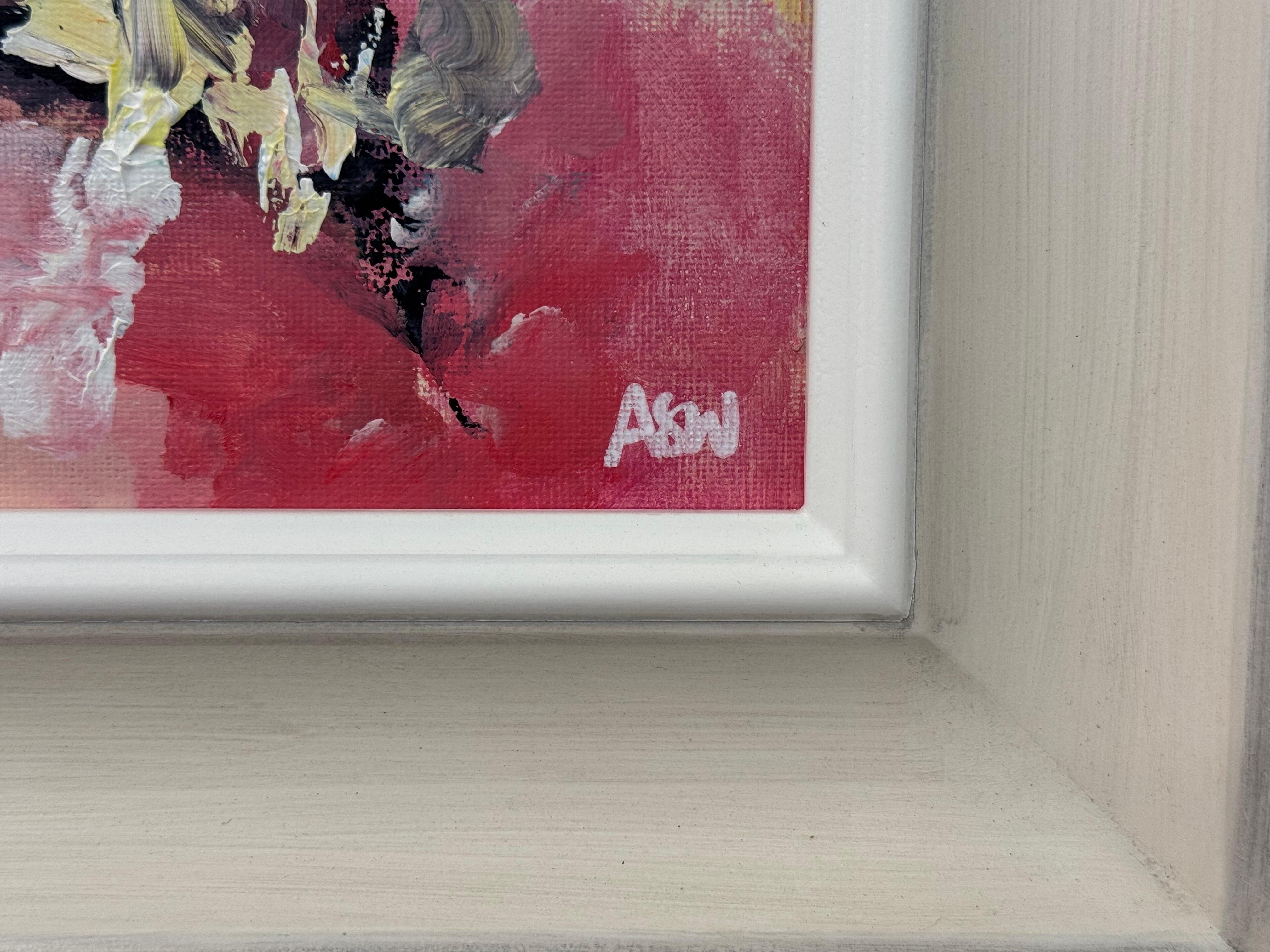 Espressionismo astratto con il rosso, il bianco e il nero dell'artista britannico contemporaneo in vendita 4