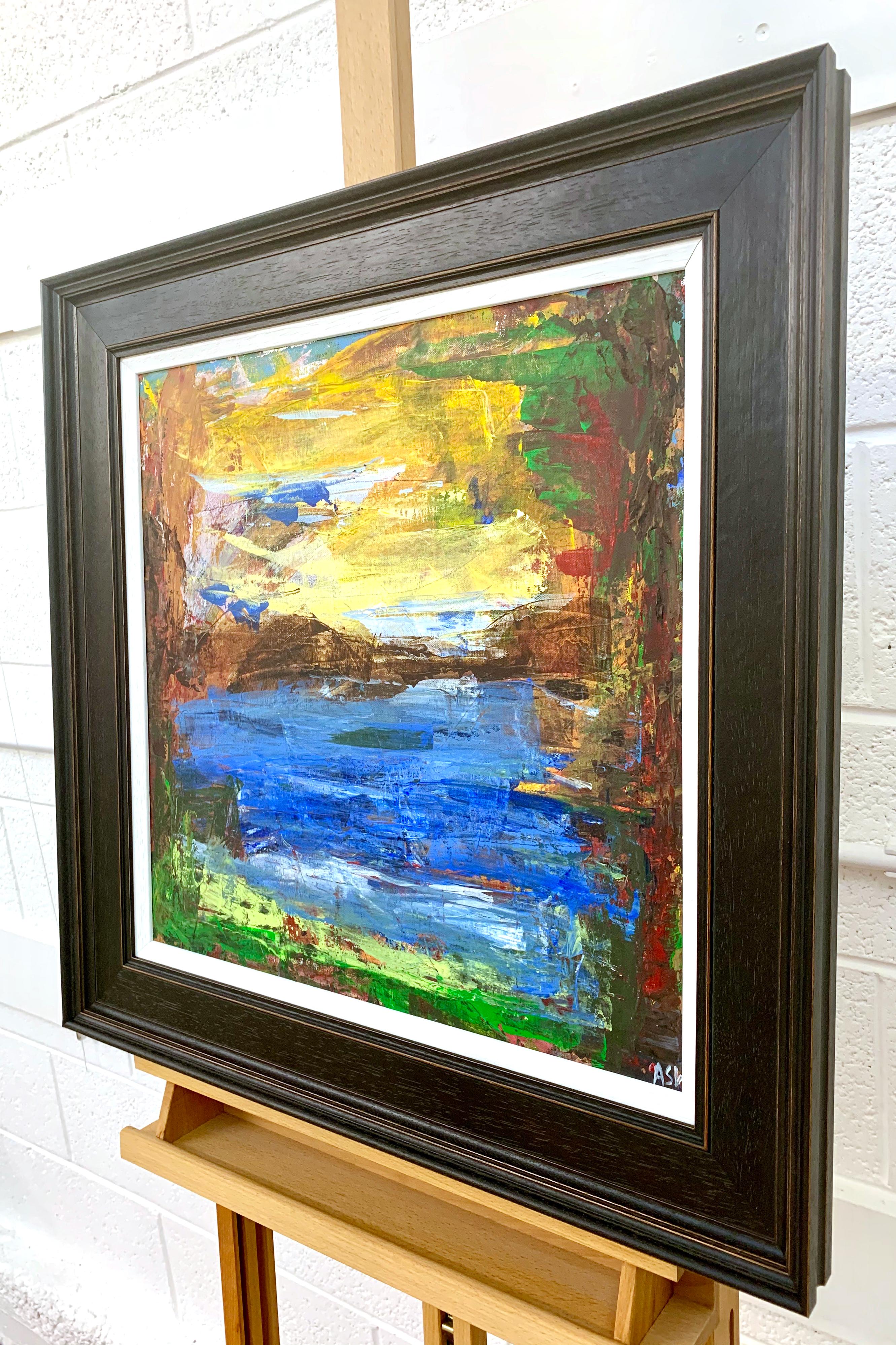 Abstract Expressionist Lake Landscape Painting by Leading British Urban Artist 1