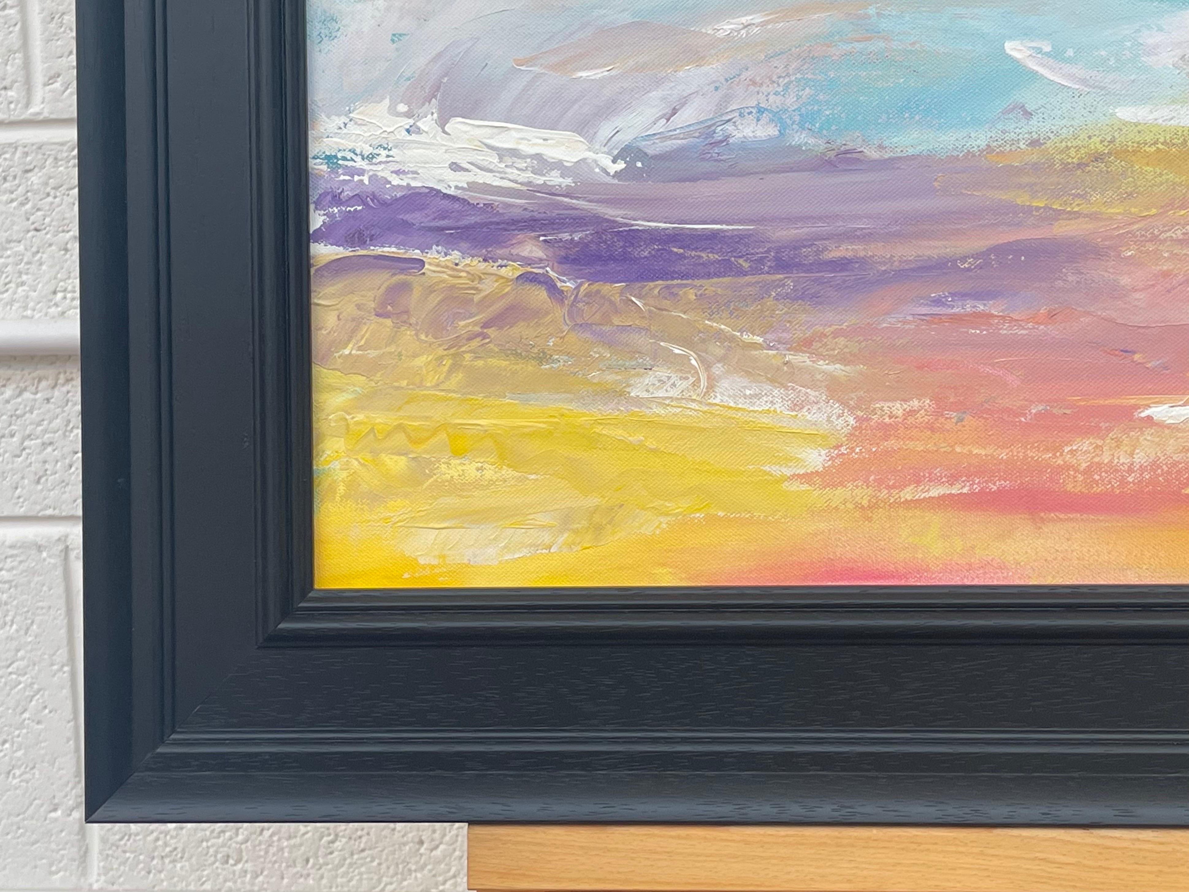Paysage de paysage marin abstrait et impressionniste serein d'un artiste britannique contemporain en vente 3