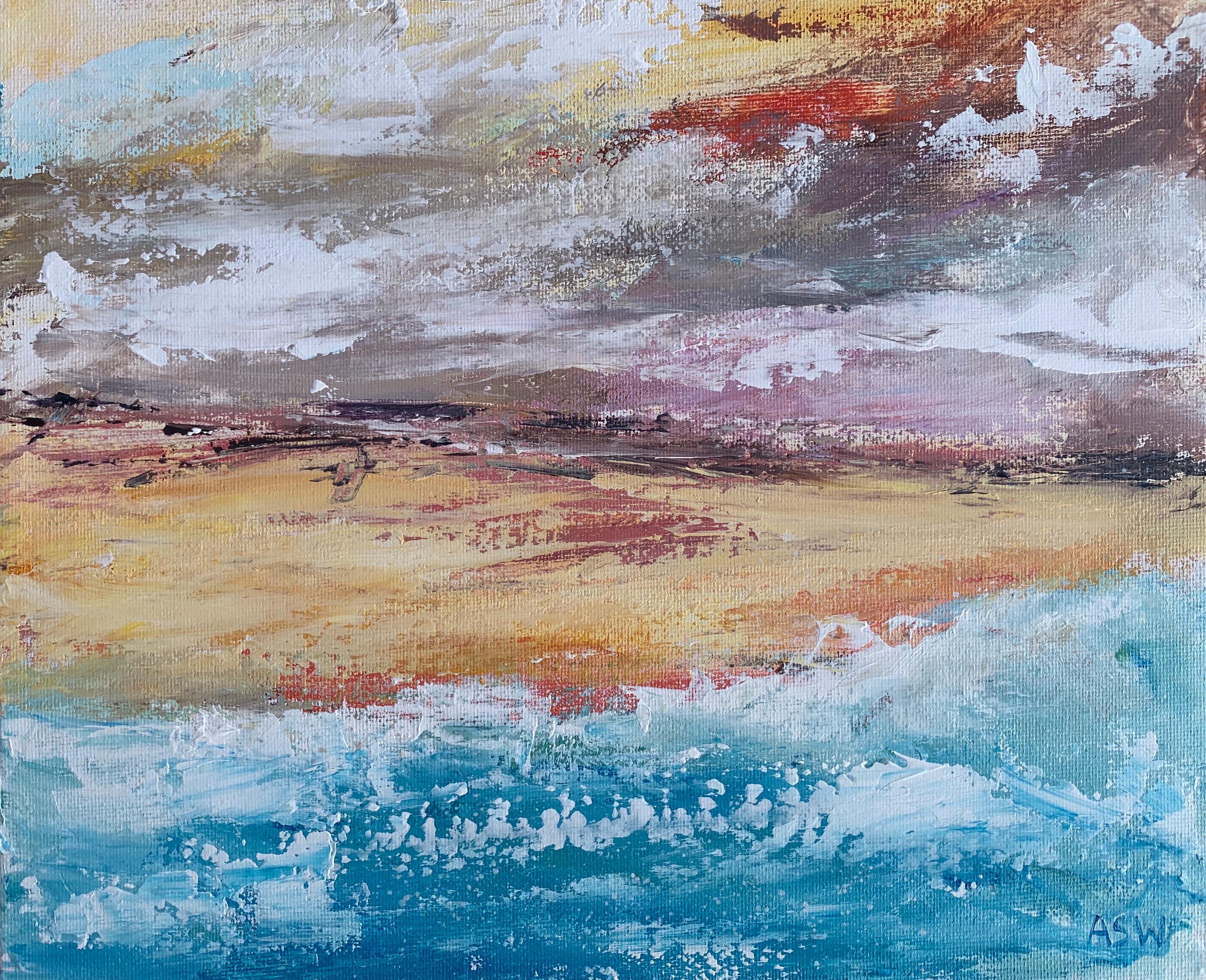 Abstract Landscape Coastal Seascape Painting by Contemporary British Artist 4