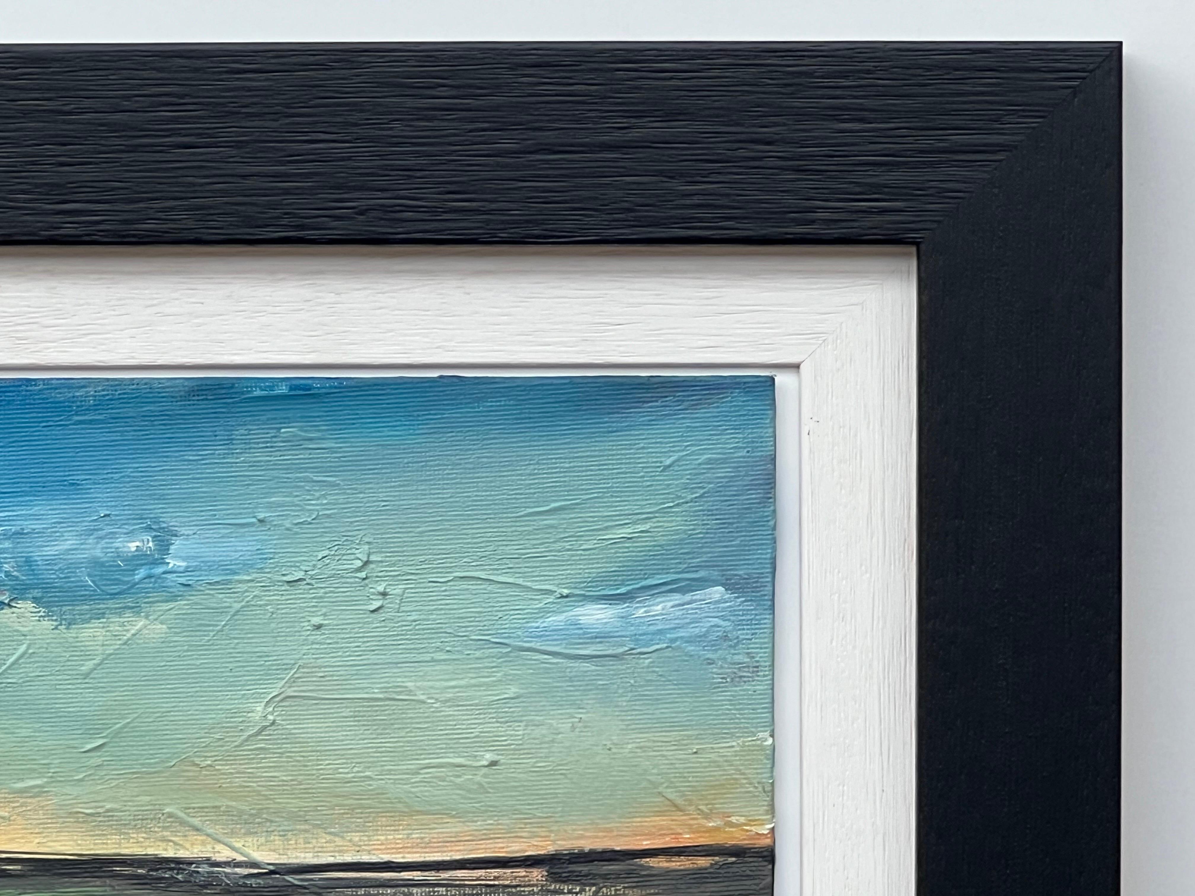 Paisaje abstracto Estudio de pintura en miniatura de un artista británico contemporáneo en venta 6