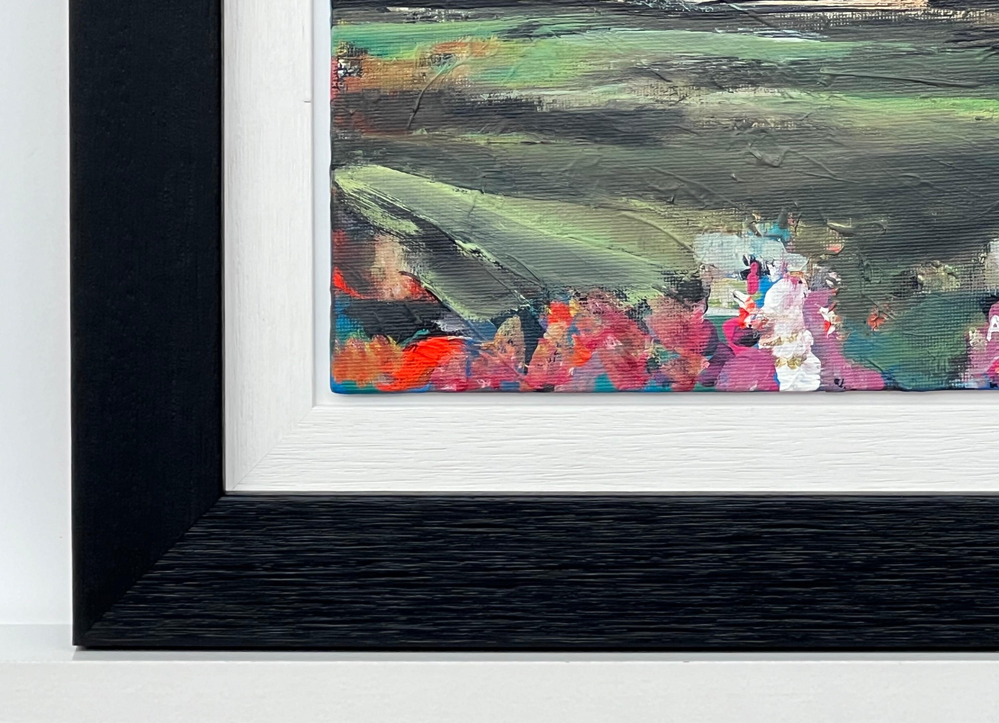 Paisaje abstracto Estudio de pintura en miniatura de un artista británico contemporáneo en venta 1