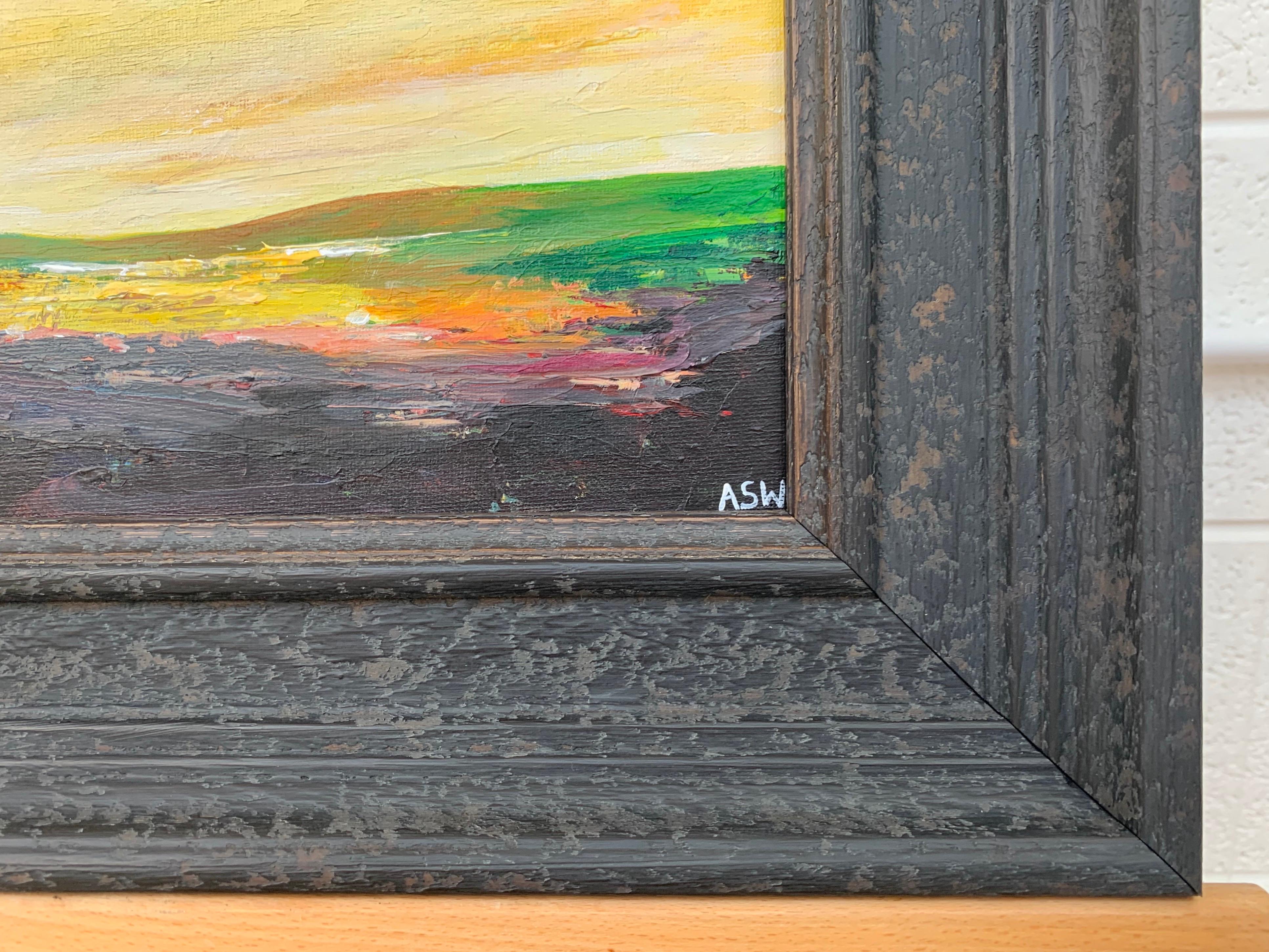 Pittura astratta di paesaggio con Greene & Greene. Questo è uno studio dell'artista contemporanea britannica Angela Wakefield.

L'arte misura 12 x 10 pollici 
La cornice misura 17 x 15 pollici 

Angela Wakefield è stata due volte sulla copertina di