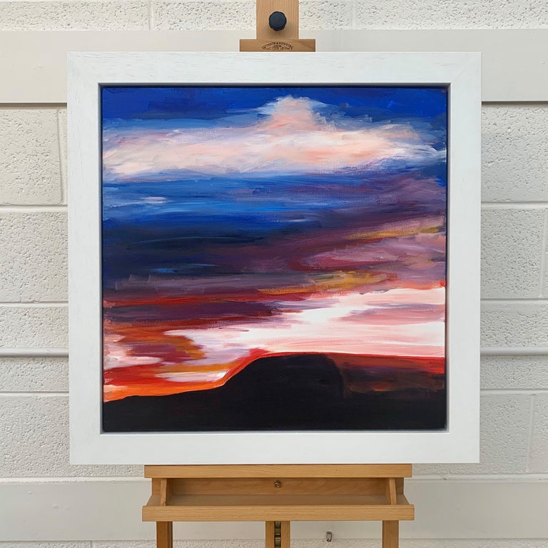 Abstract Landscape Sky Painting of English Countryside by British Urban Artist For Sale 4