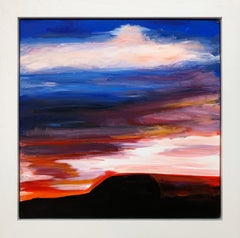 Abstract Landscape Sky Painting of English Countryside by British Urban Artist