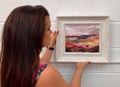Étude de paysage abstrait à l'aide de couleurs brunes terreuses par l'artiste anglais de premier plan