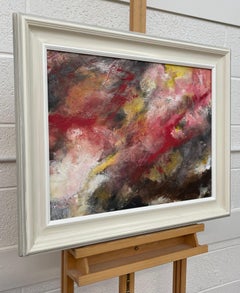 Abstract Landscape using Red, Black and Yellow by Contemporary British Artist
