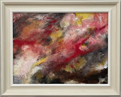 Abstract Landscape using Red, Black and Yellow by Contemporary British Artist