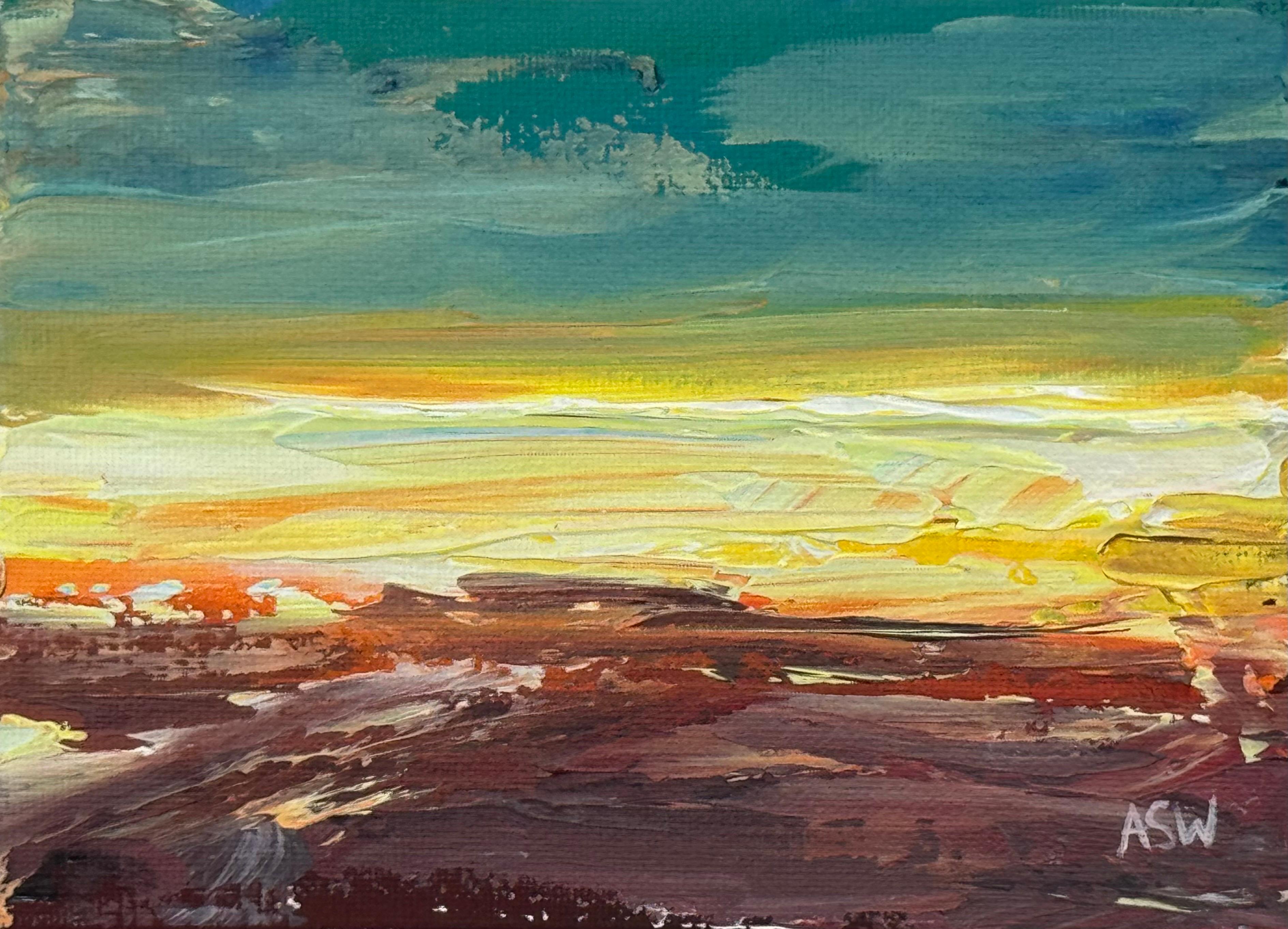 Afterglow - Miniatura di un paesaggio astratto studiata da un artista contemporaneo in vendita 5