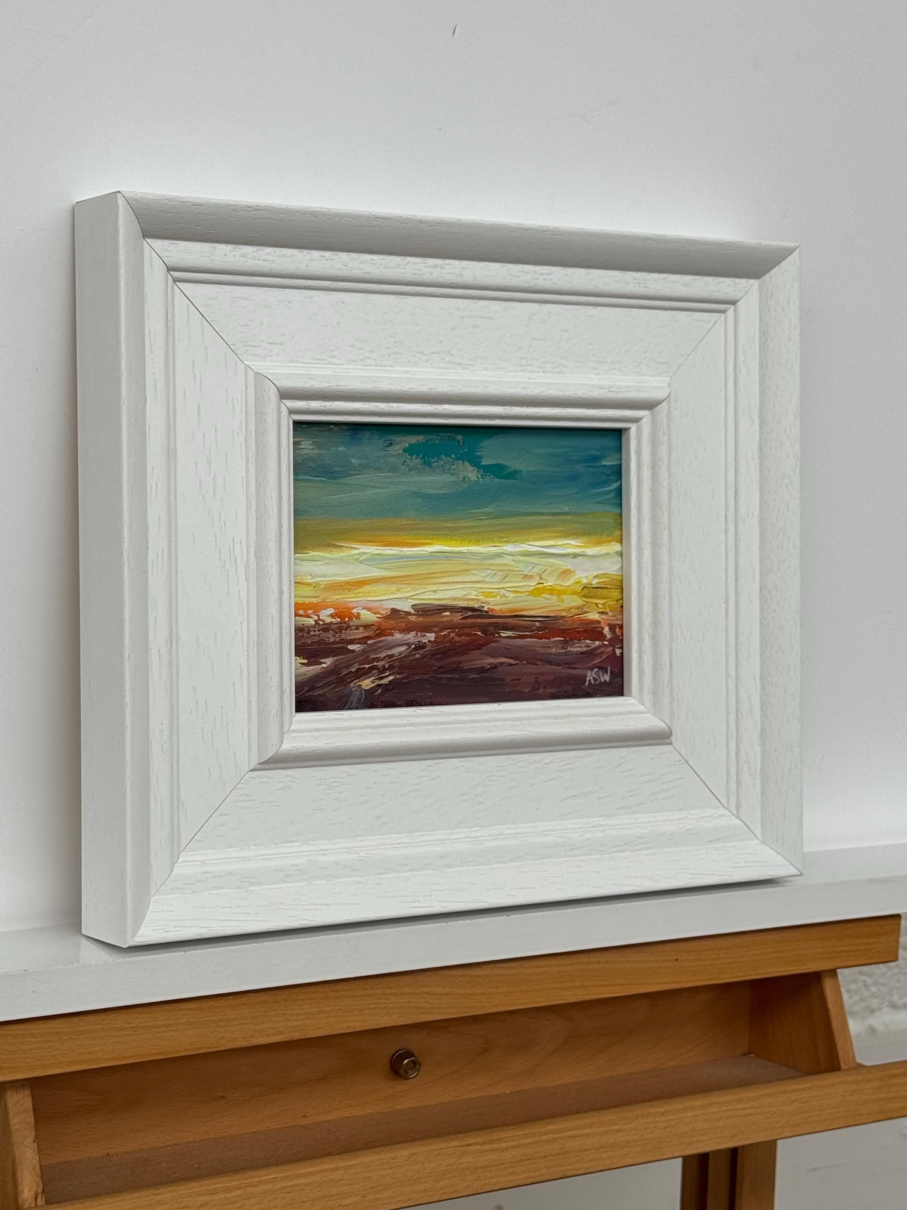 Afterglow - Miniatura di un paesaggio astratto studiata da un artista contemporaneo - Painting di Angela Wakefield