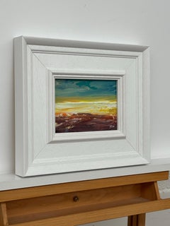 Afterglow - Miniature Abstract Landscape Art Study by Contemporary Artist