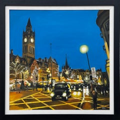 Albert Square Manchester City Scene at Octoberfest by Contemporary Artist
