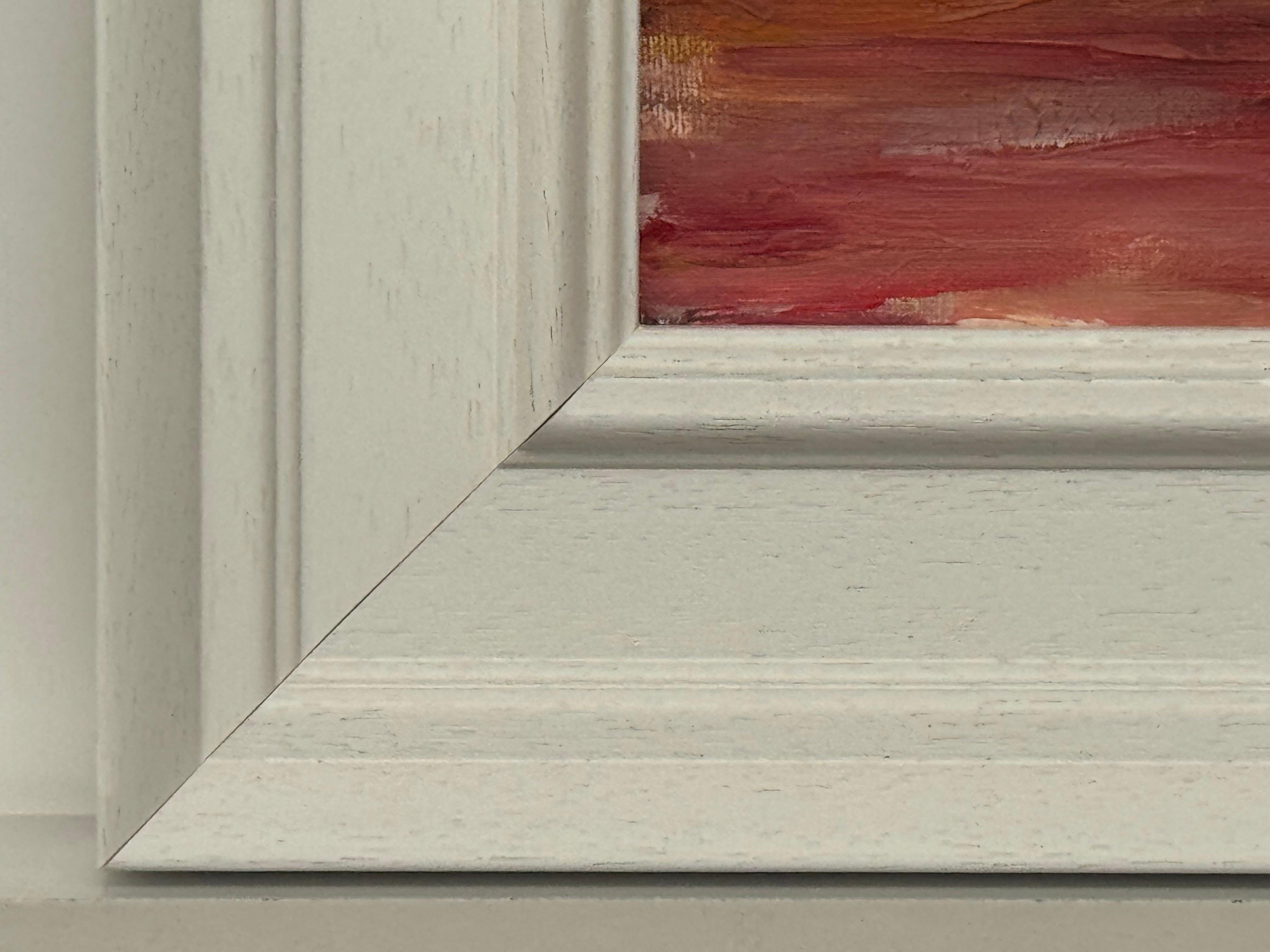 Resplandor ámbar - Estudio artístico de paisaje abstracto en miniatura por un artista contemporáneo en venta 2