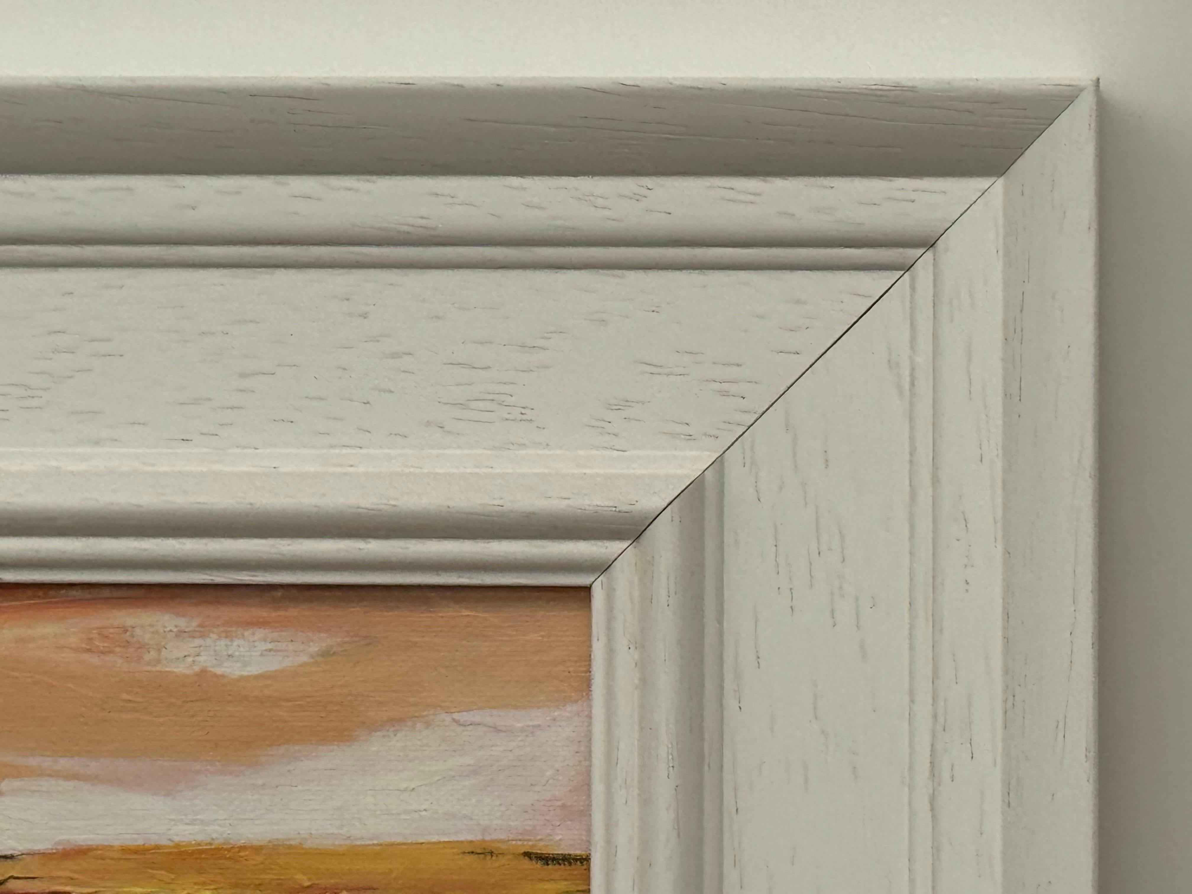 Resplandor ámbar - Estudio artístico de paisaje abstracto en miniatura por un artista contemporáneo en venta 4