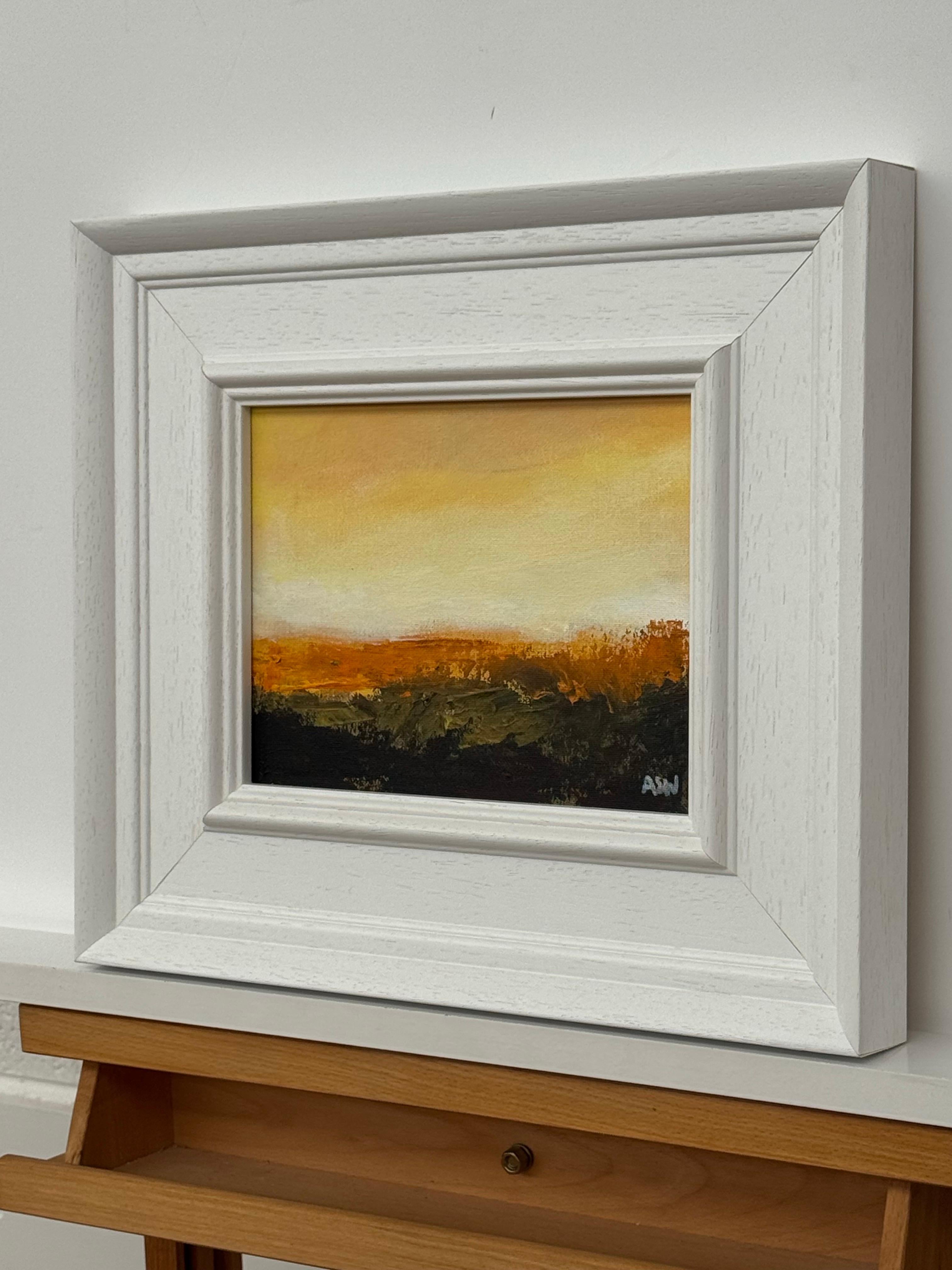 Amber Veil - Miniature Abstract Landscape Art by Contemporary British Artist, Angela Wakefield 

Art measures 9 x 7 inches
Frame measures 14 x 11.5 inches

Title: Amber Veil – Original Miniature Landscape by Angela Wakefield

Angela Wakefield’s