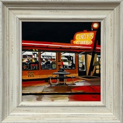 American Diner Painting from Americana Series by British Contemporary Artist