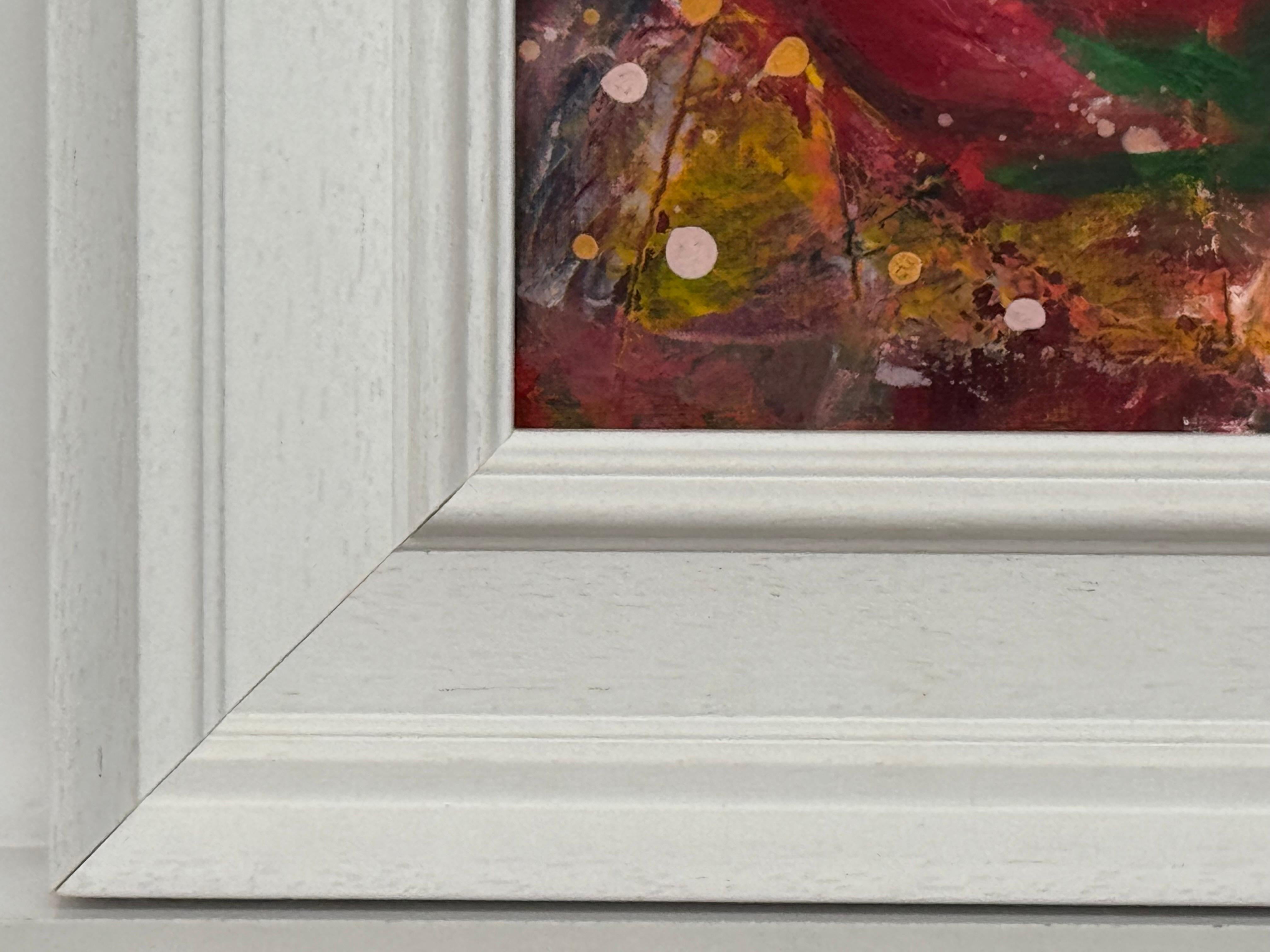Estudio Ameryllis 2 - Arte Floral Abstracto en Miniatura en Lienzo por Artista Contemporáneo en venta 6