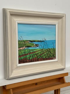 Arable Land on Devon Coastline in Summer, South of England by British Artist