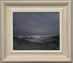 Atmospheric Abstract British Landscape Oil Painting by Angela Wakefield