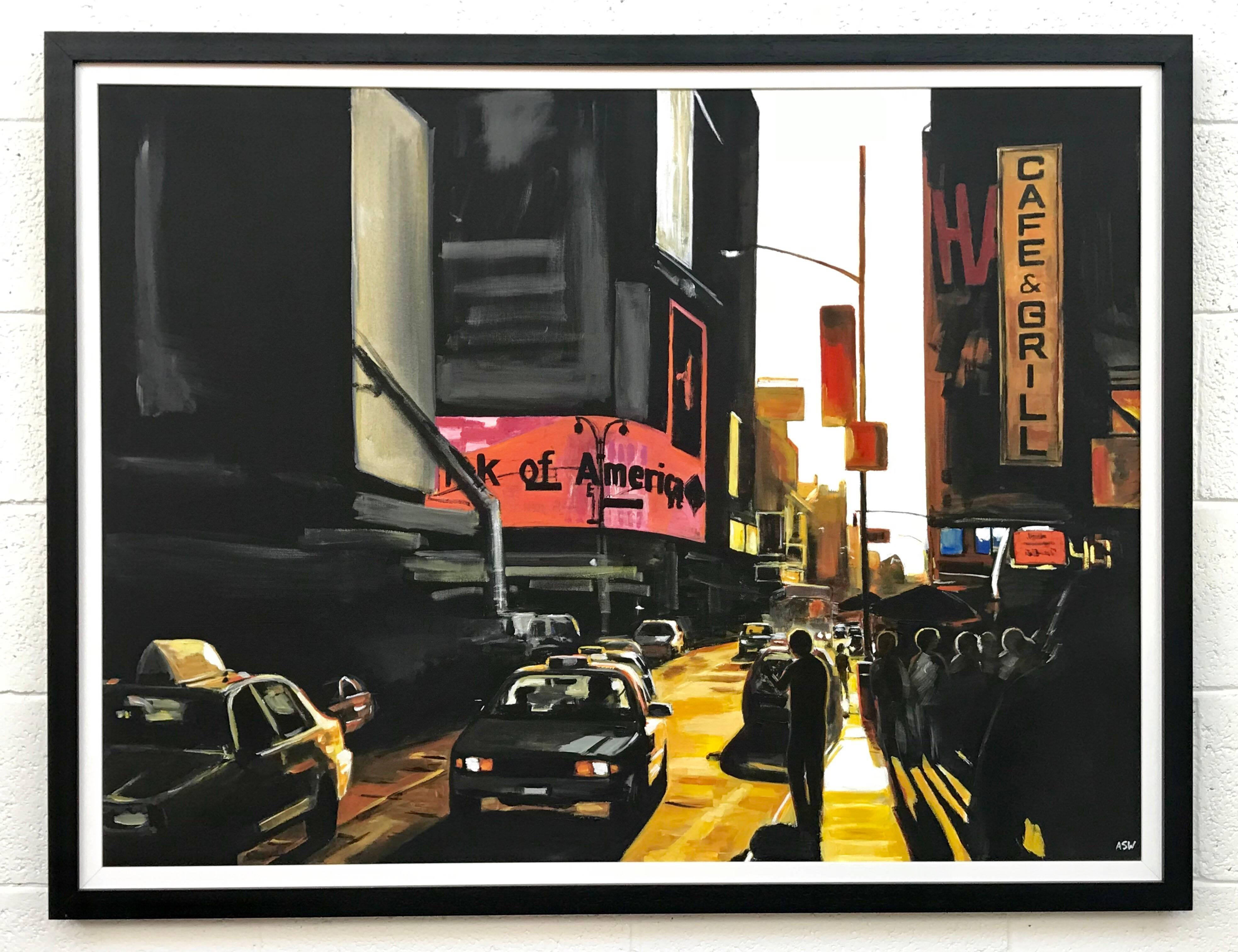 Large Original Painting of Broadway New York City by British Landscape Artist For Sale 4