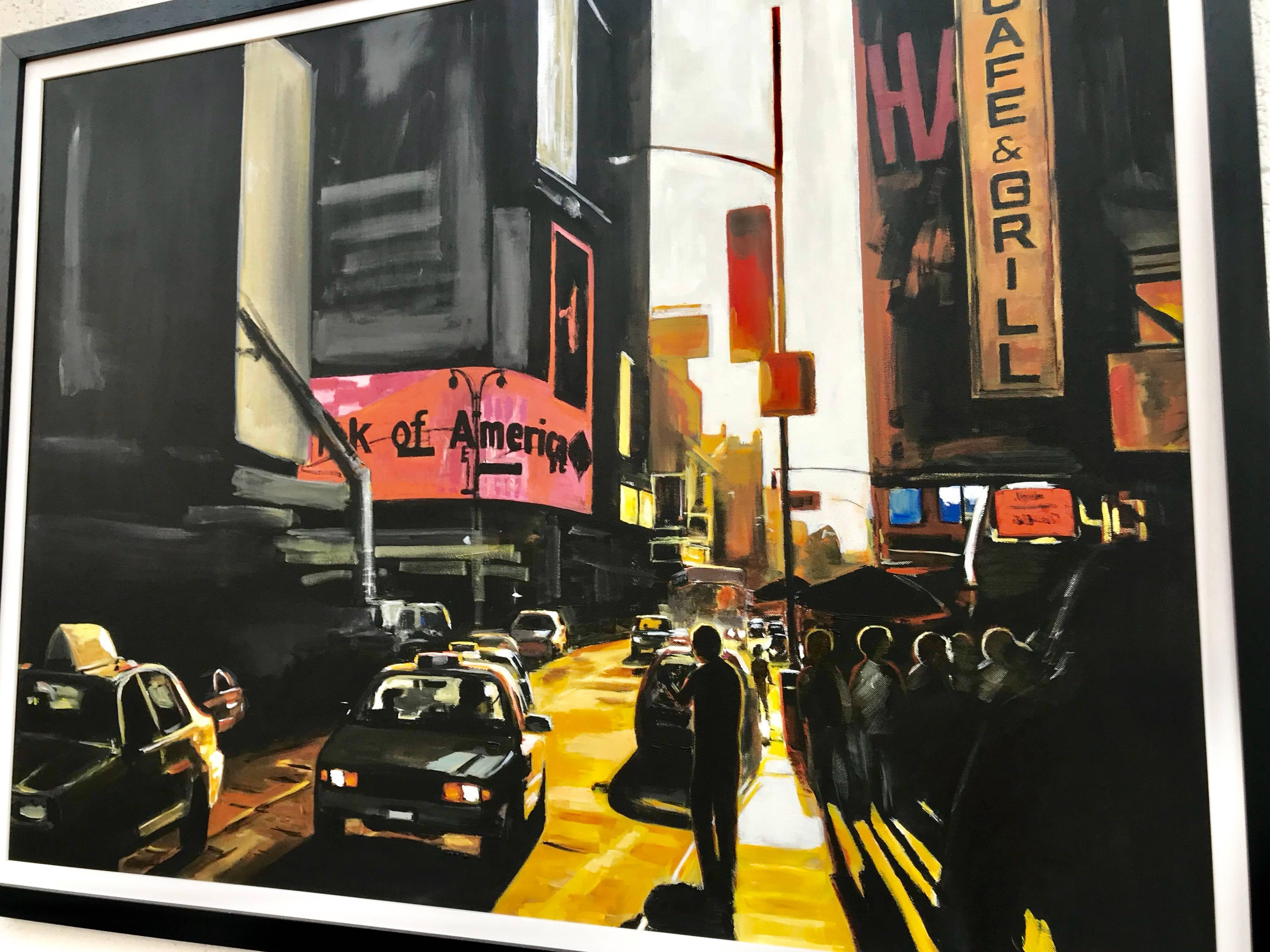 Large Original Painting of Broadway New York City by British Landscape Artist For Sale 6