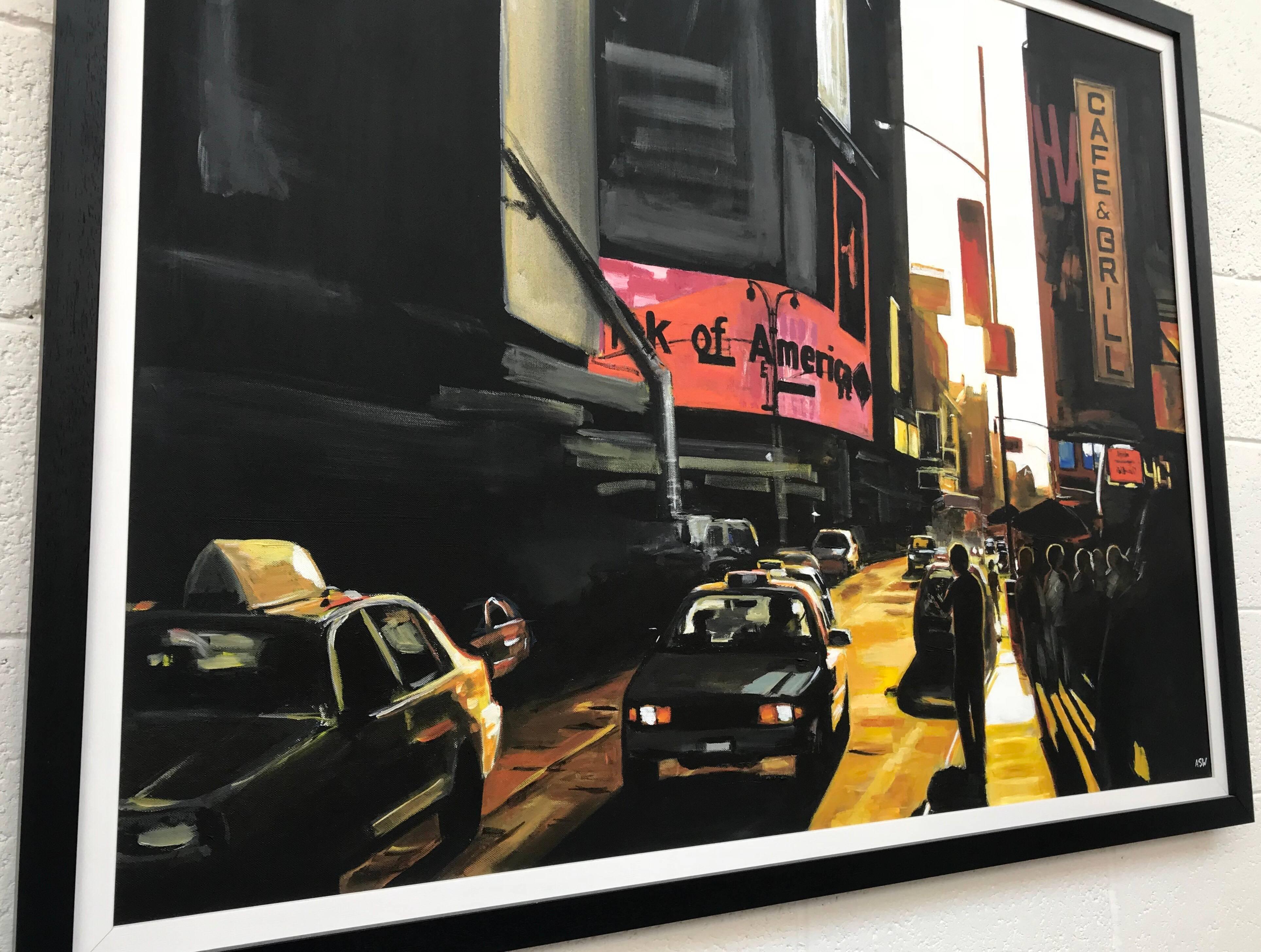 Large Original Painting of Broadway New York City by British Landscape Artist For Sale 5