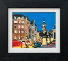 Big Ben from Trafalgar Square in London a Miniature Study by Contemporary Artist