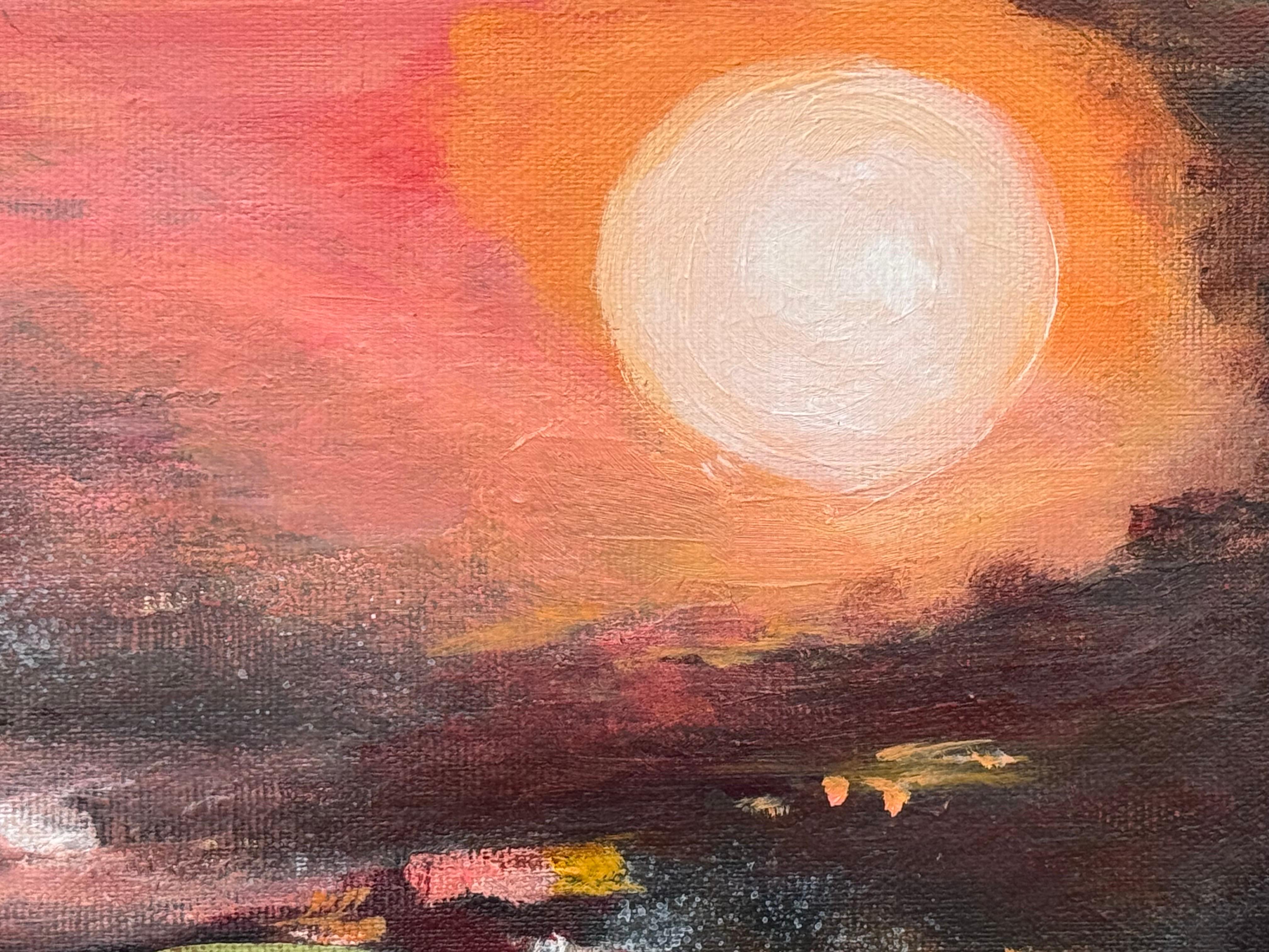 Black & Orange Abstract Expressionist Painting by Leading British Urban Artist For Sale 9