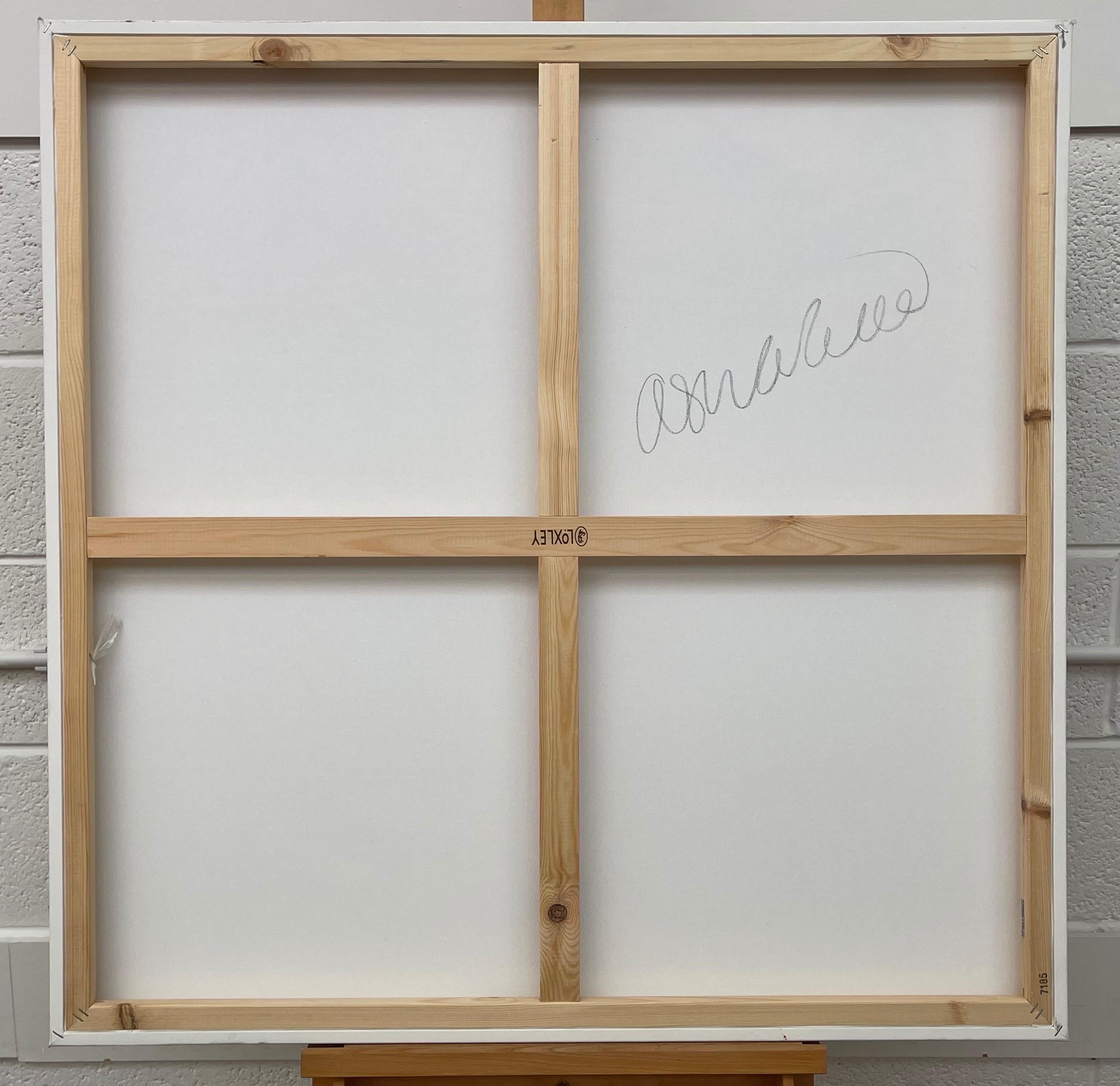 Negro Amarillo y Rojo Arte Expresionista Abstracto de Artista Británico Contemporáneo en venta 9