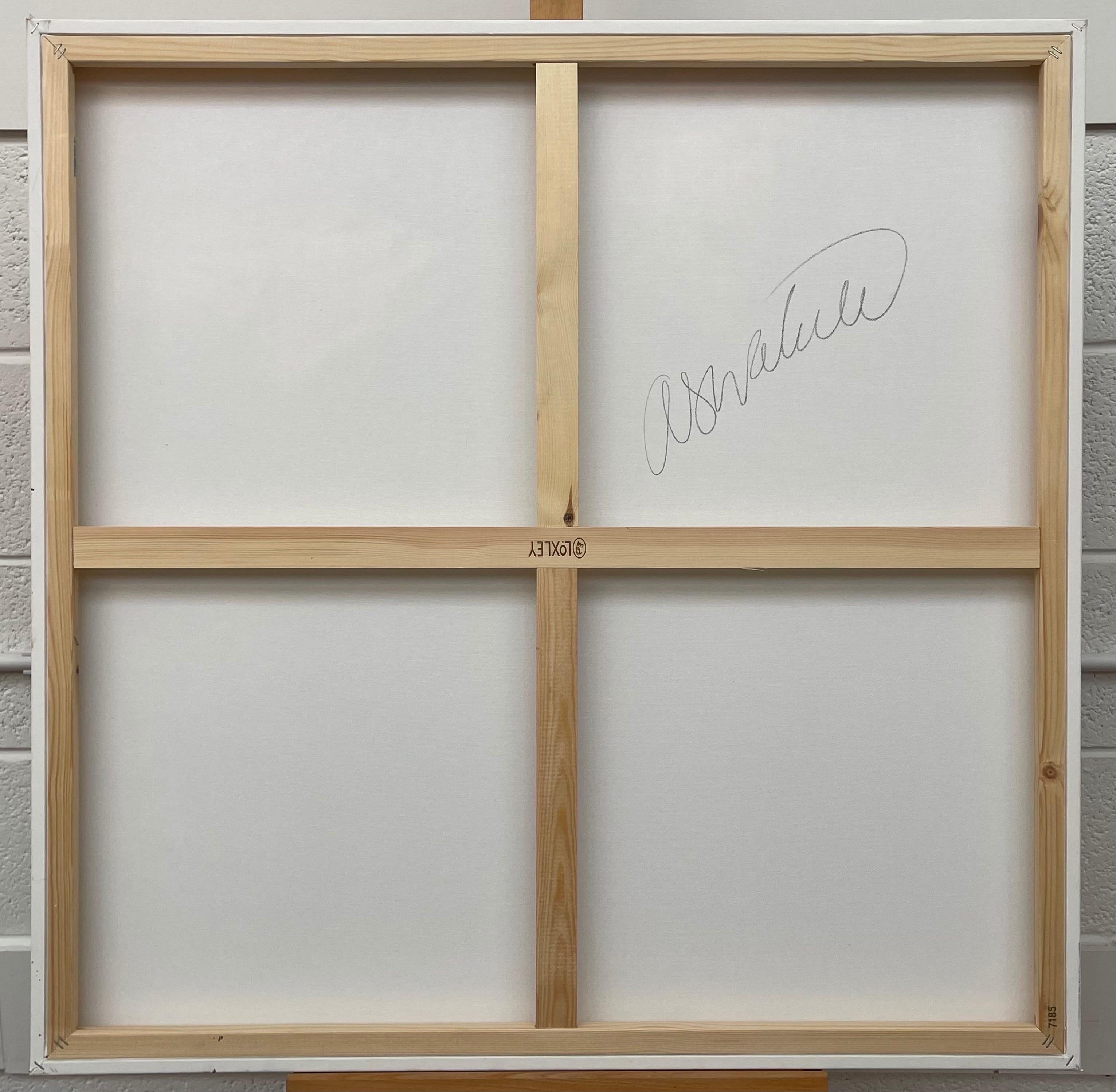 Negro Amarillo y Rojo Arte Expresionista Abstracto de Artista Británico Contemporáneo en venta 13