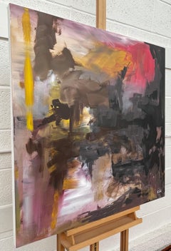 Schwarz Gelb & Rot Abstrakt Expressionistische Kunst von zeitgenössischen britischen Künstler