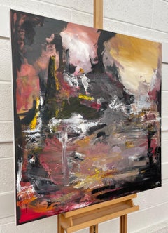 Schwarz Gelb & Rot Abstrakt Expressionistische Kunst von zeitgenössischen britischen Künstler