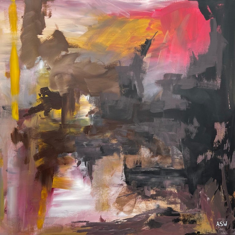 Angela Wakefield - Black Yellow and Red Abstract Expressionist Art by ...