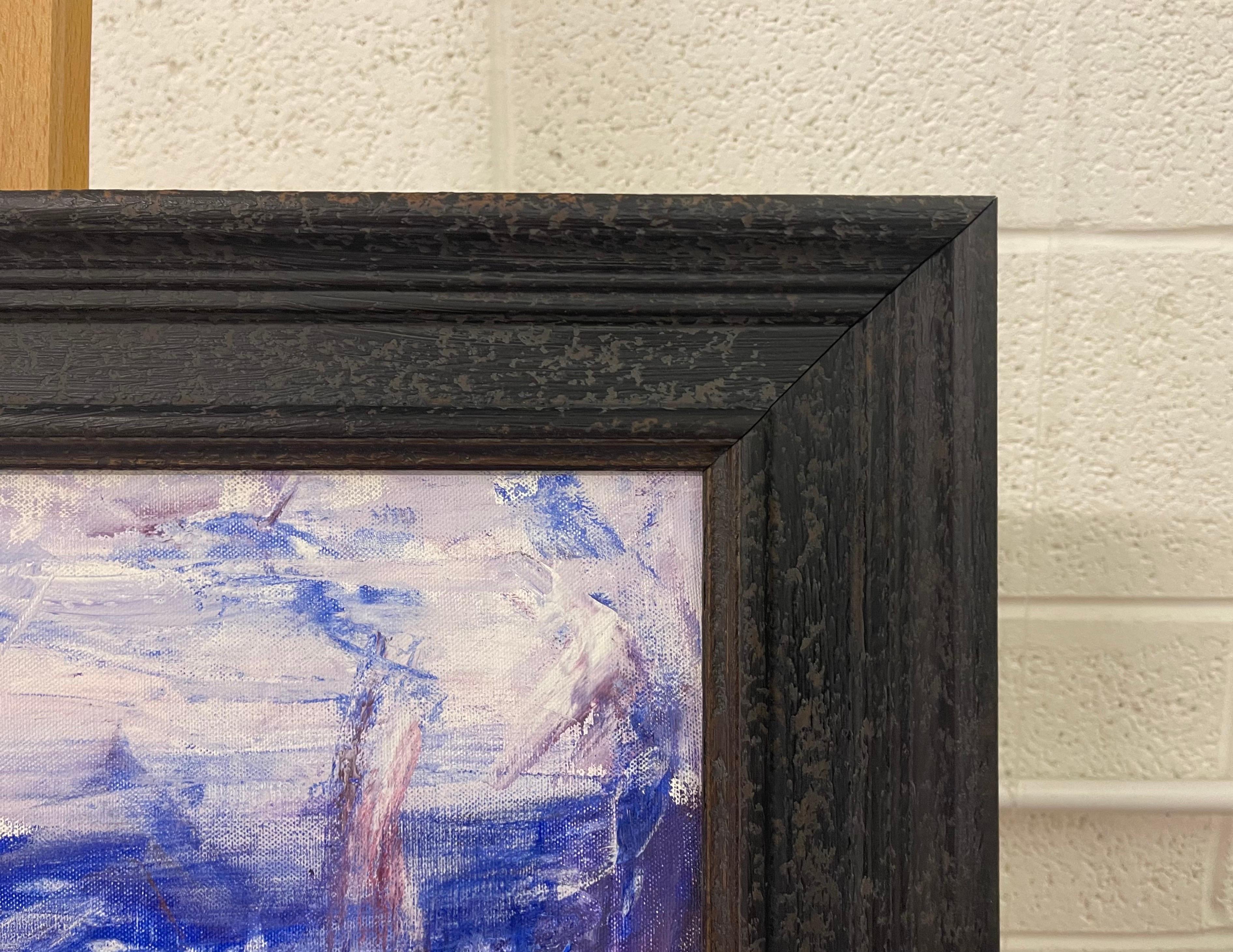 Blue Mountain Peinture expressionniste abstraite de l'artiste peintre britannique contemporaine Angela Wakefield. 

L'œuvre d'art mesure 18,5 x 13 pouces
Le cadre mesure 24 x 18,5 pouces

Cette peinture est une rare œuvre de jeunesse issue d'un