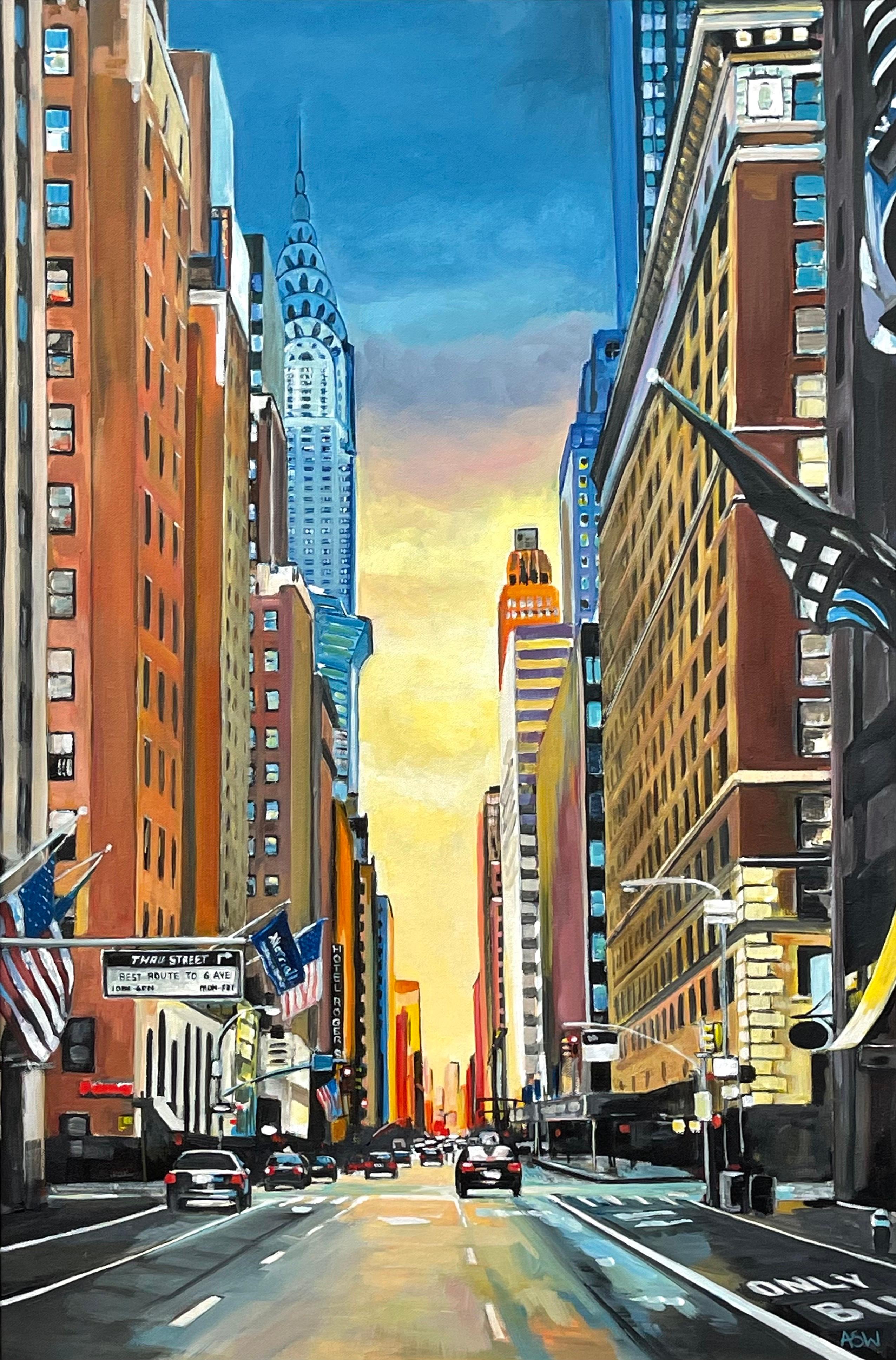Le Chrysler Building, 42nd Street, New York, par l'artiste britannique contemporain en vente 6