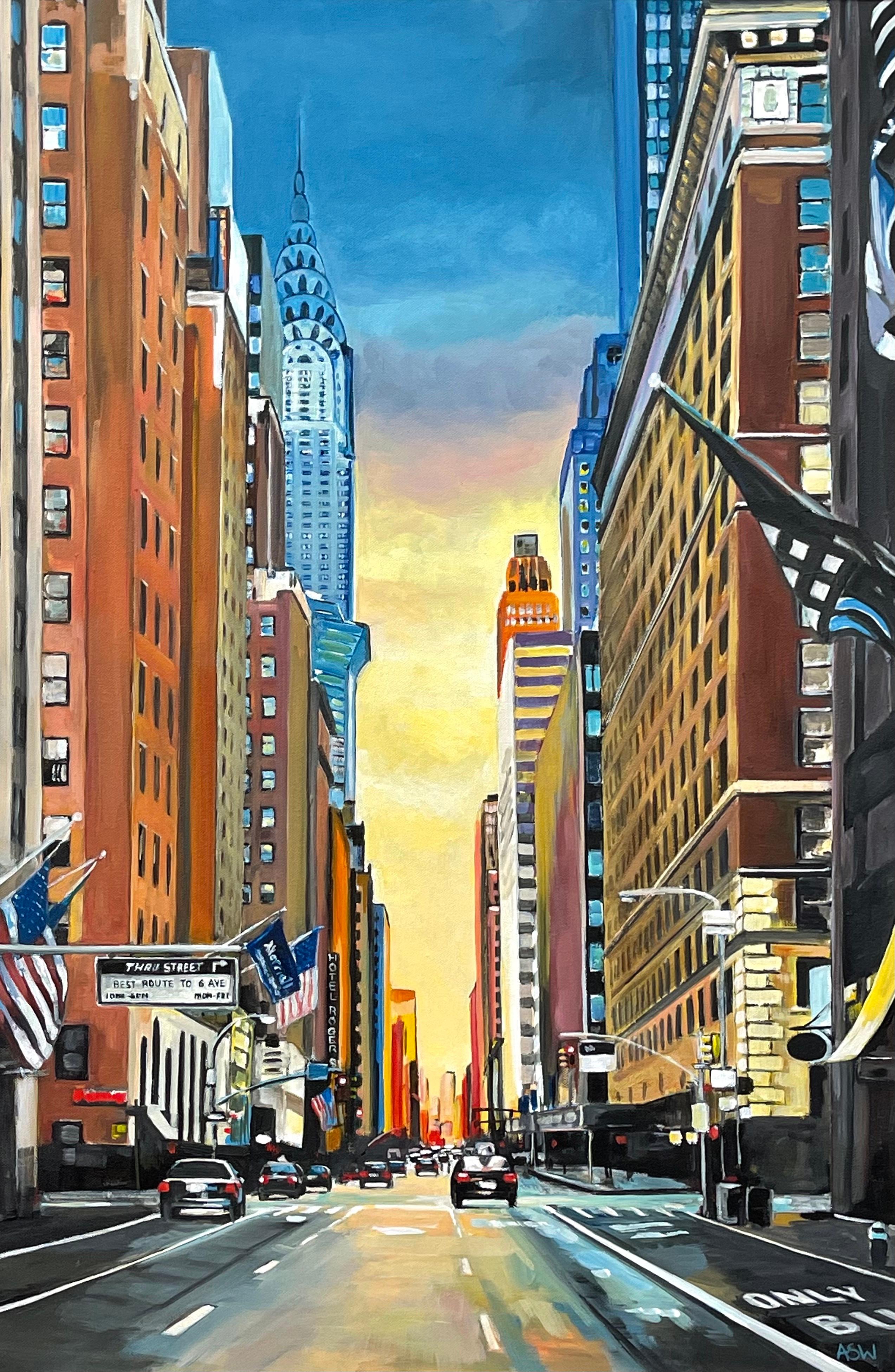 Le Chrysler Building, 42nd Street, New York, par l'artiste britannique contemporain en vente 1