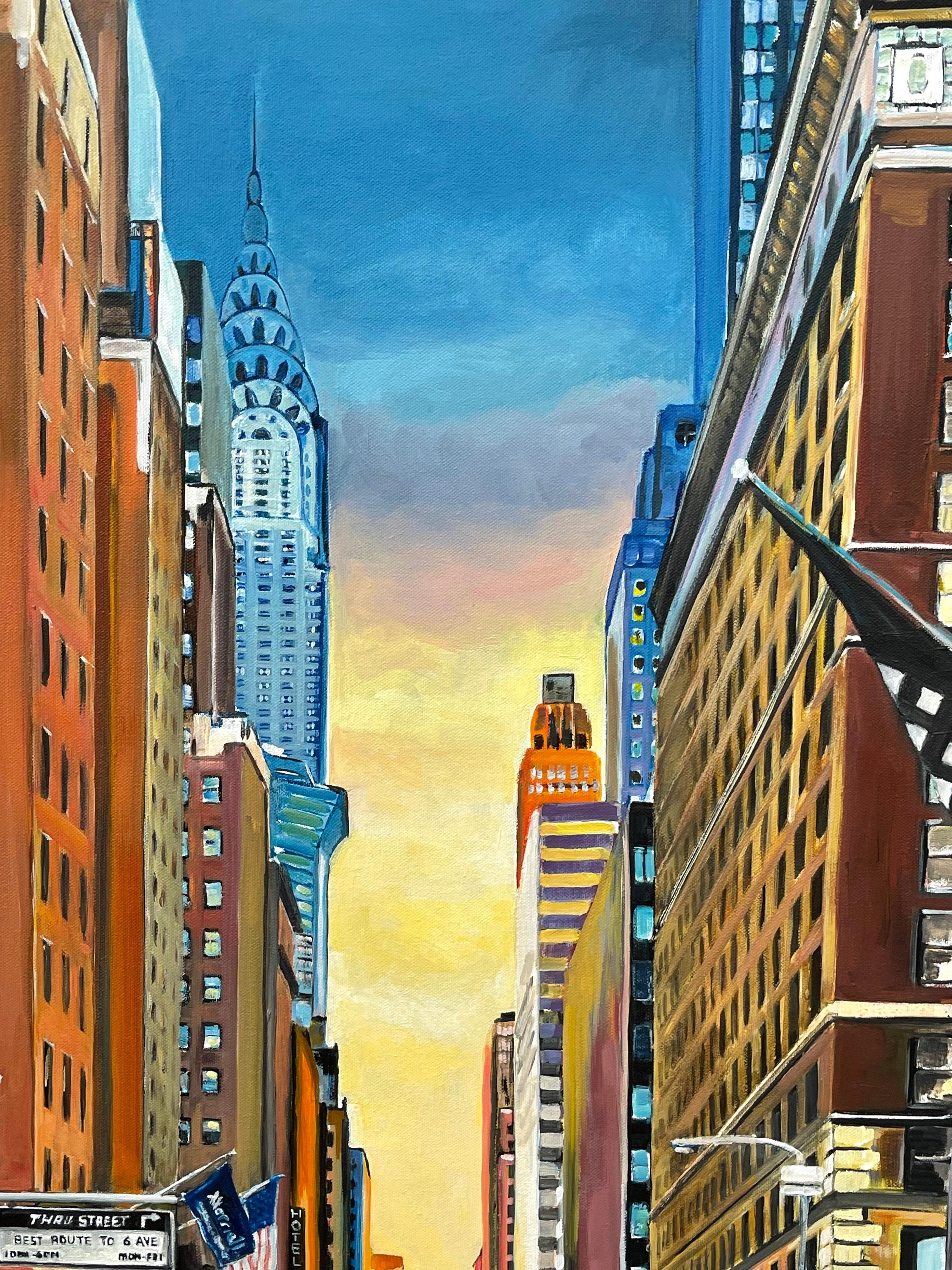Le Chrysler Building, 42nd Street, New York, par l'artiste britannique contemporain en vente 4