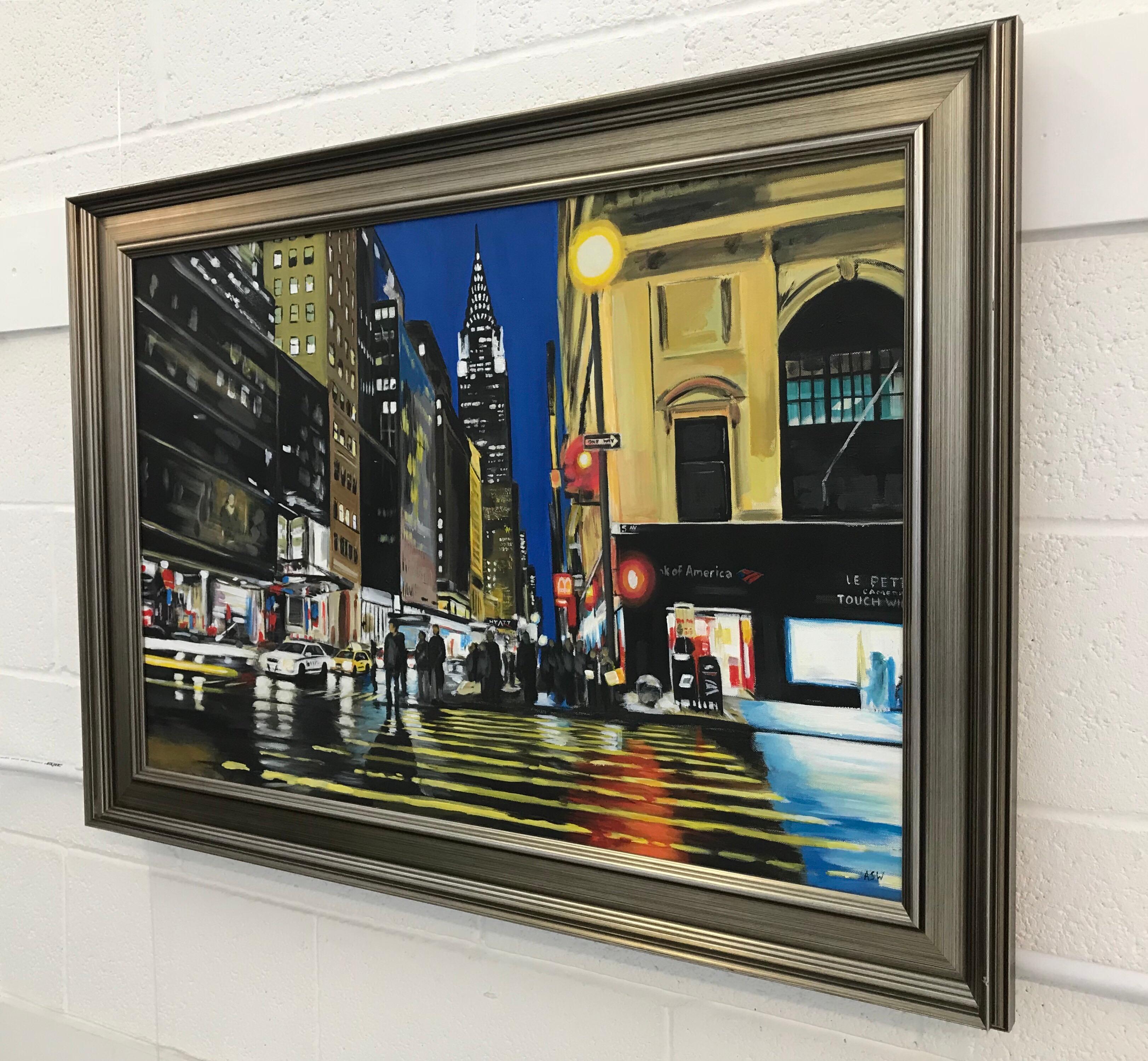 Original Painting of the Chrysler Building, New York City, by British Urban Landscape Artist, Angela Wakefield.

Art measures 36 x 24 inches
Frame measures 43 x 31 inches

Angela Wakefield has twice been on the front cover of ‘Art of England’ and