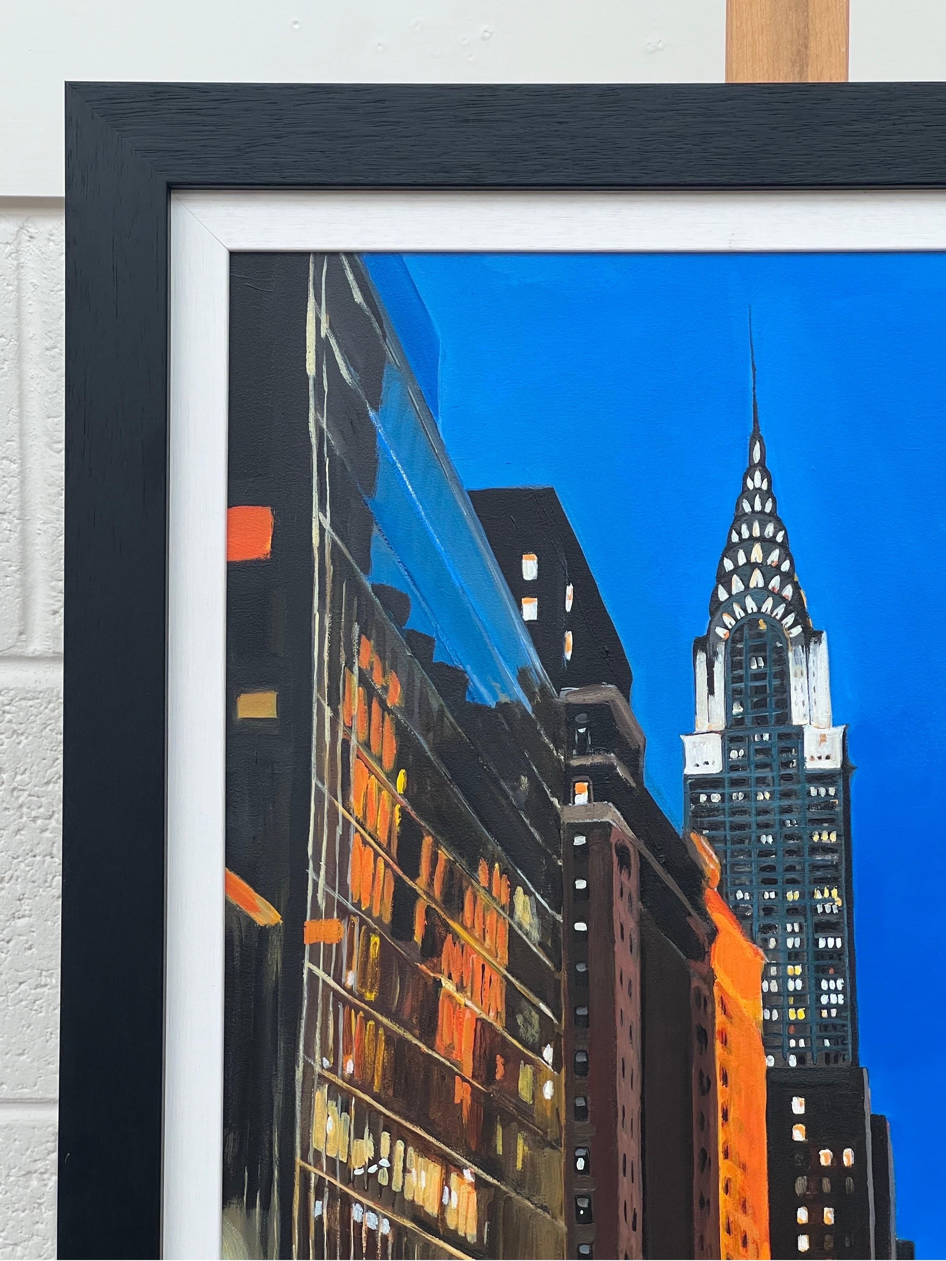 Chrysler Building Traffic in New York City by Contemporary British Artist For Sale 1
