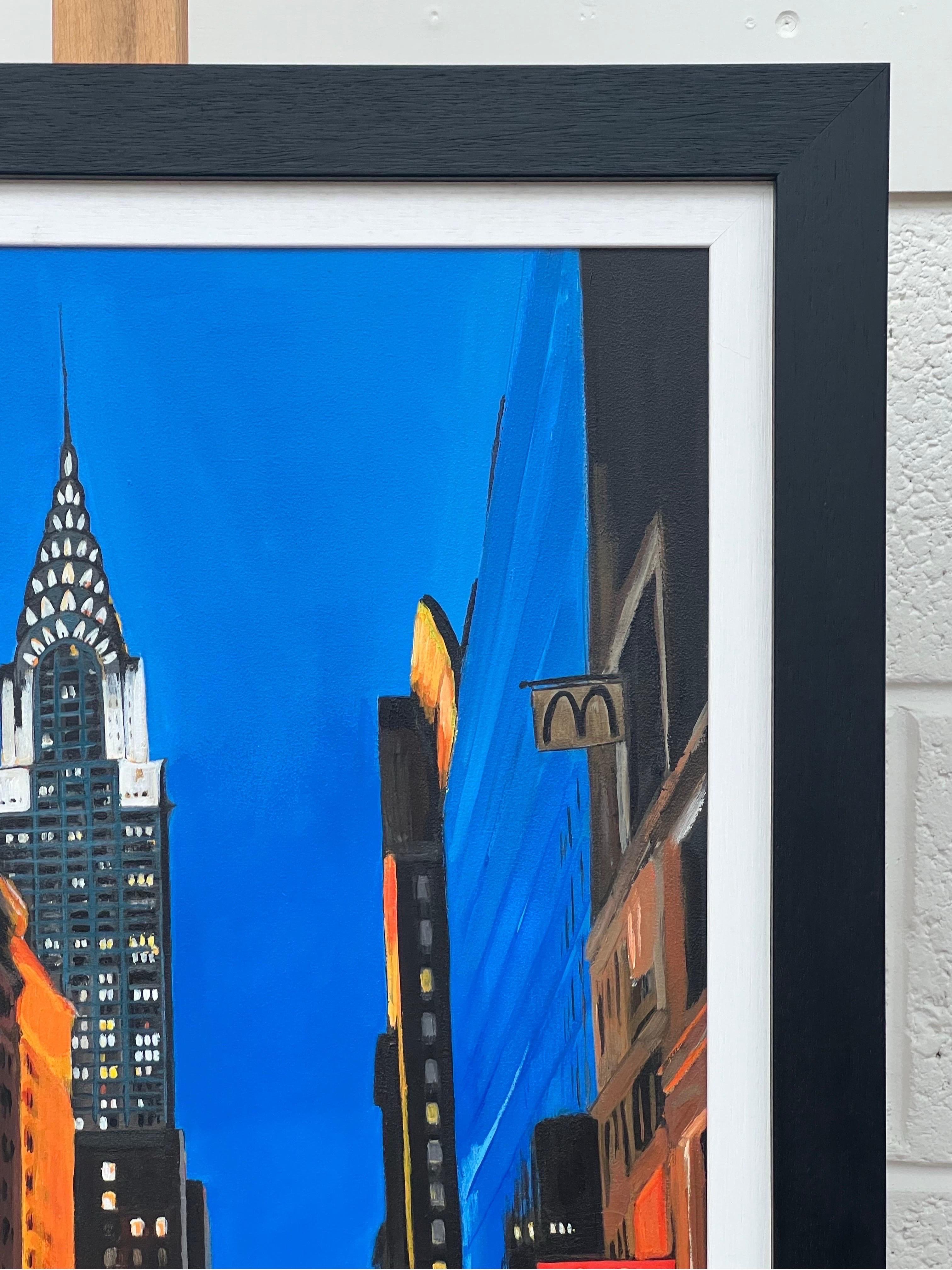 Chrysler Building Traffic in New York City by Contemporary British Artist For Sale 2