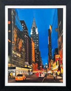 Chrysler Building Traffic in New York City by Contemporary British Artist