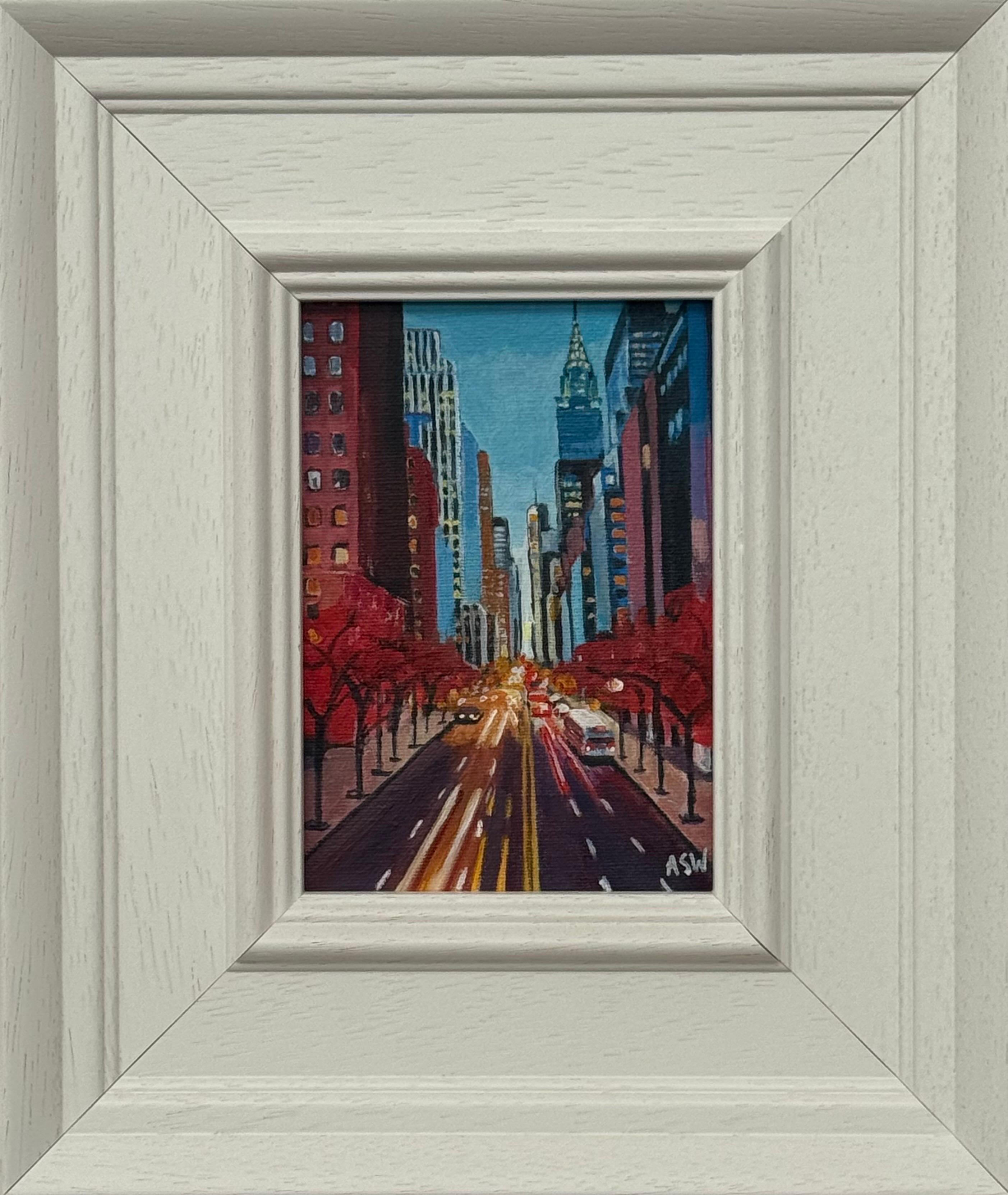 Chrysler View New York City Miniature Urban Landscape Art by Contemporary Artist (en anglais) en vente 7