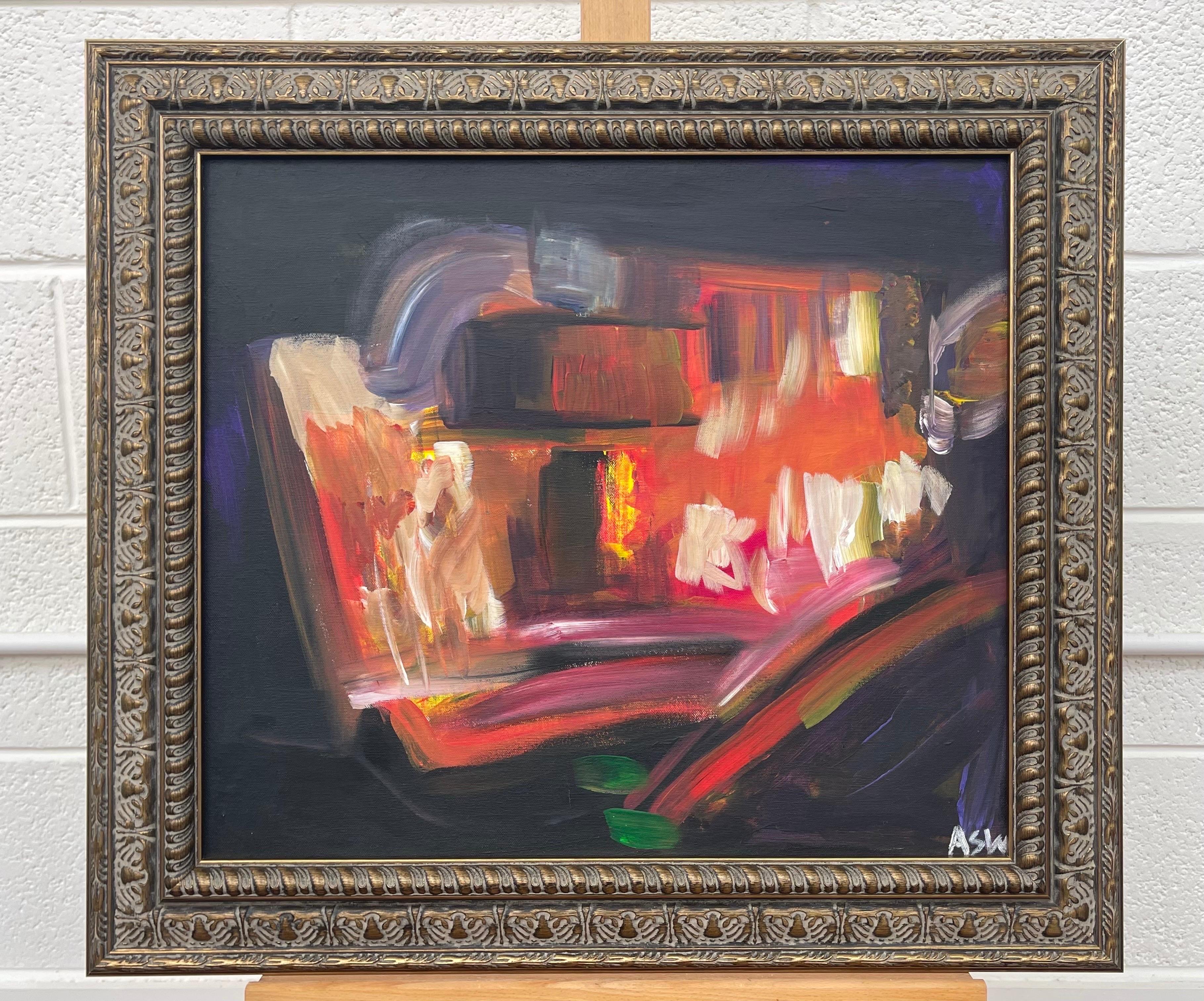 Abstrakt-expressionistisches Gemälde „Stadtantrieb“ des führenden britischen Stadtgründers (Abstrakter Expressionismus), Painting, von Angela Wakefield